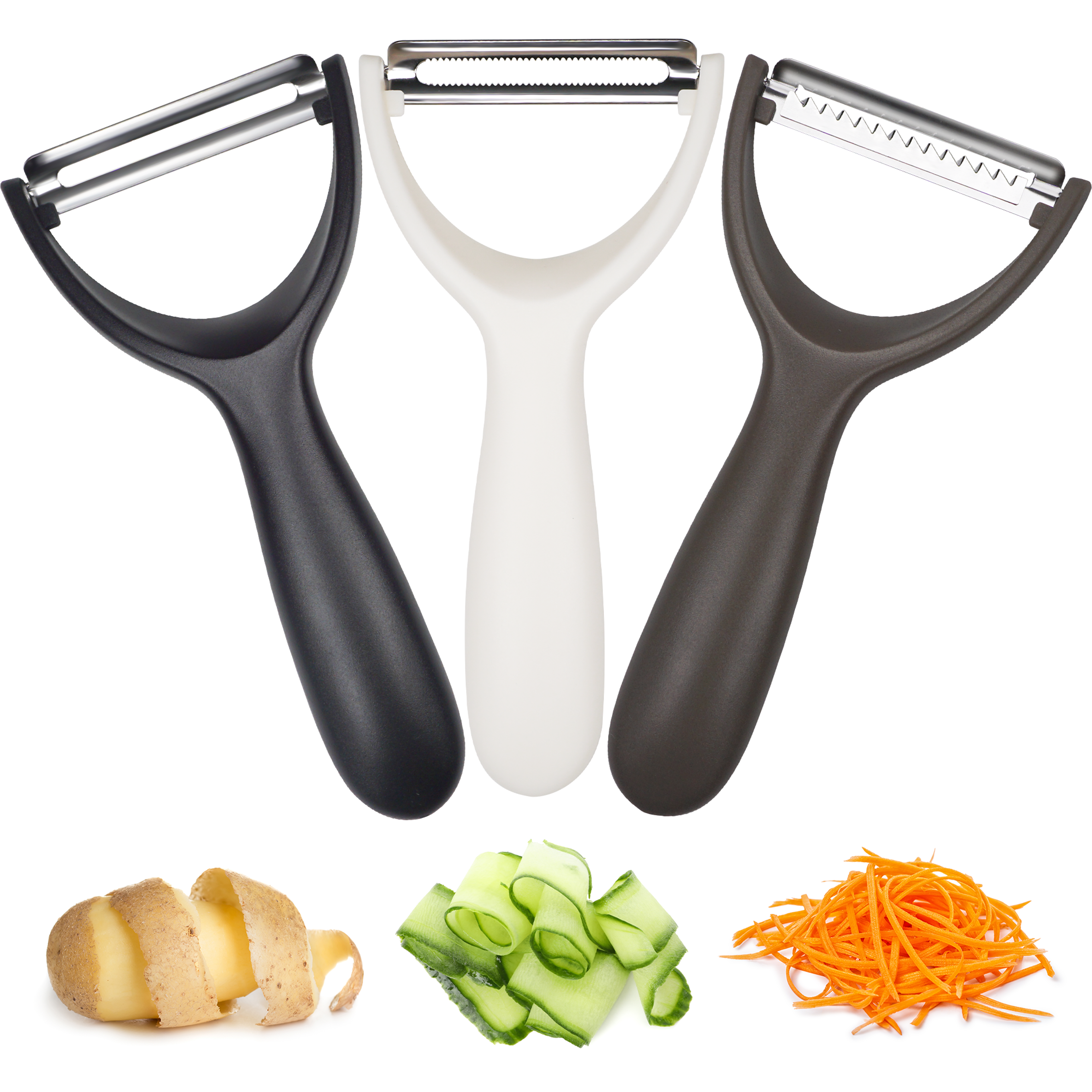 Vegetable Peeler Set with Julienne Cutter and Stainless Steel Swivel Blades – view 8