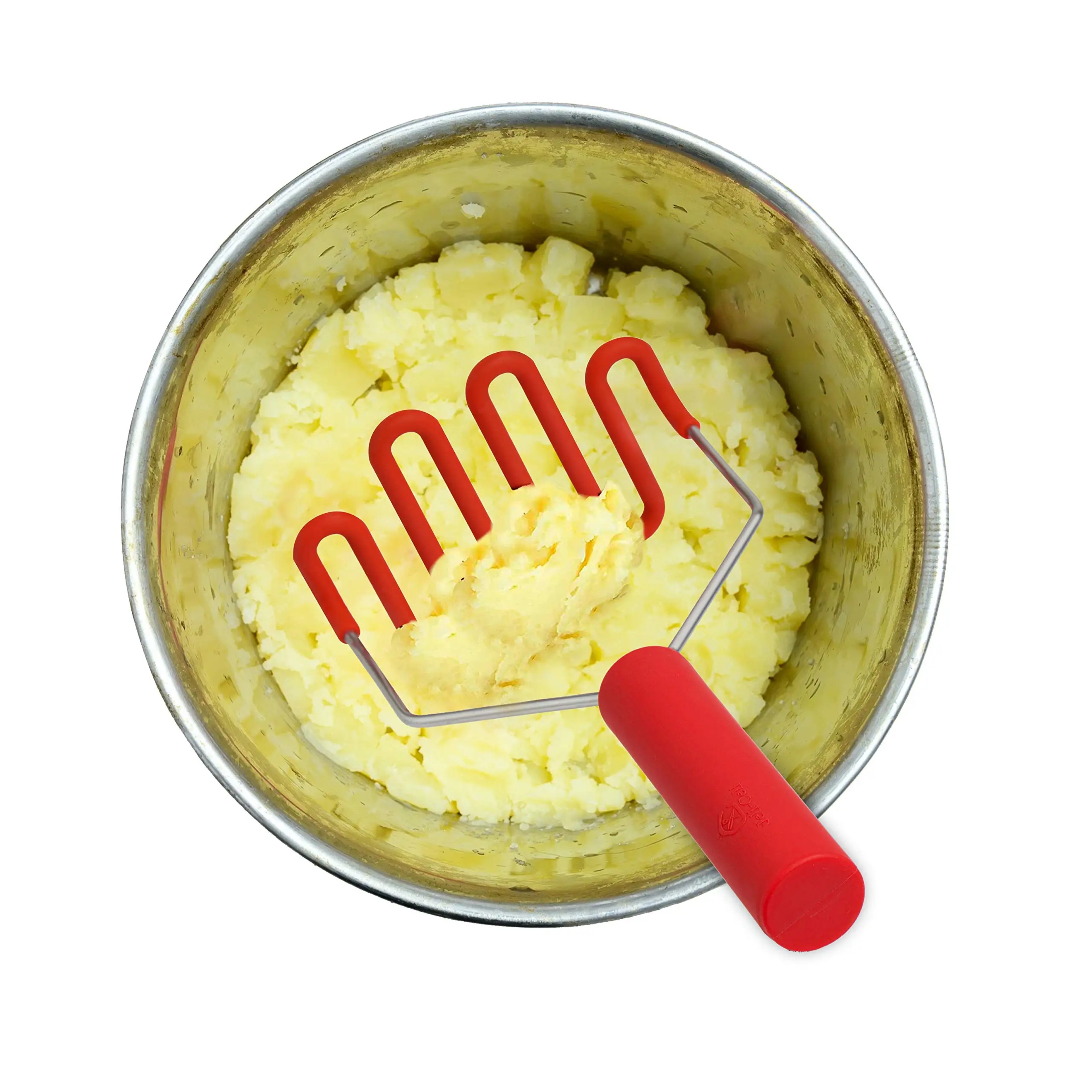 Silicone Potato Masher with Stainless Steel Handle Non Scratch Kitchen Tool – view 4