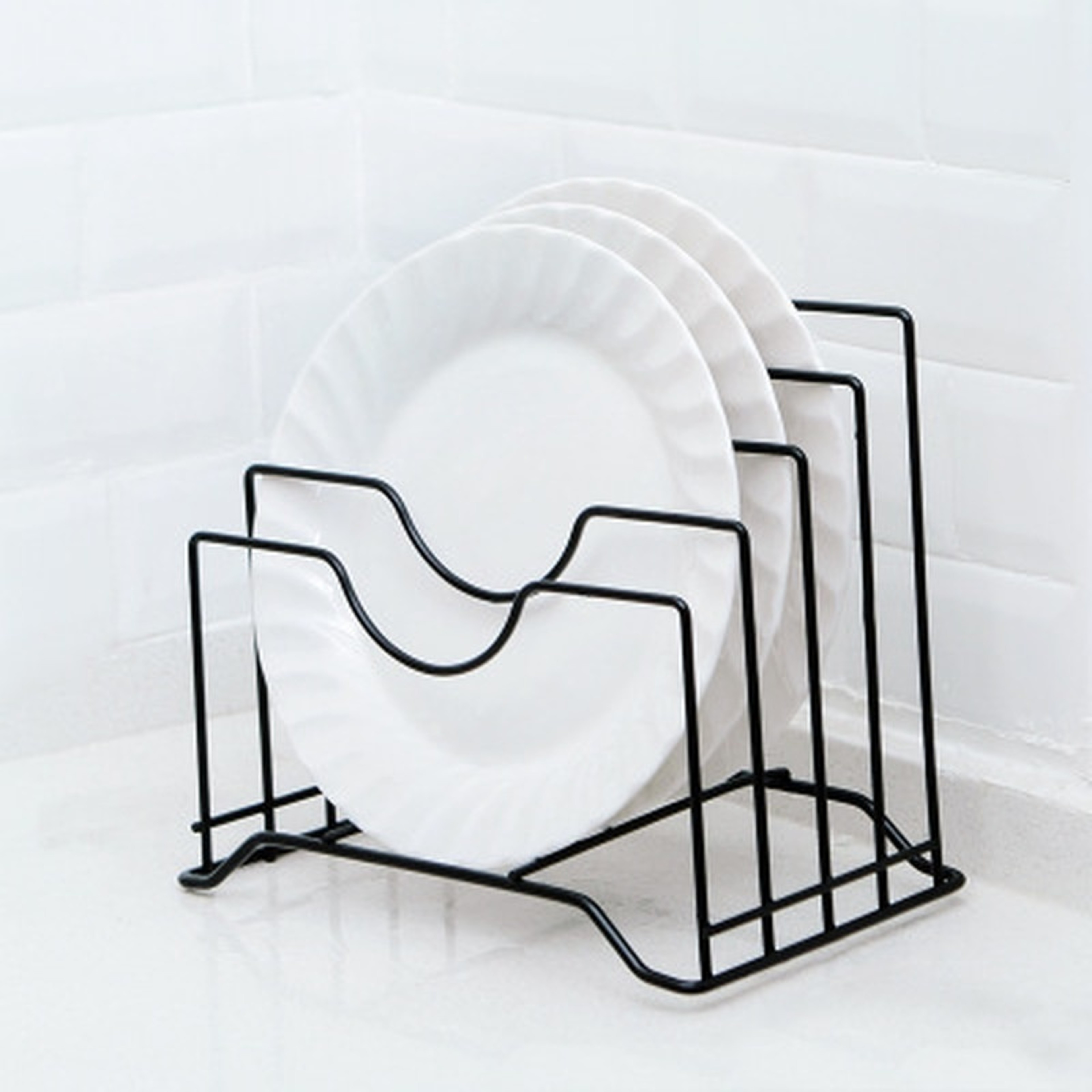 SpaceSaver Pot Lid Organizer And Pan Rack For Kitchen Cabinets  Countertops 2