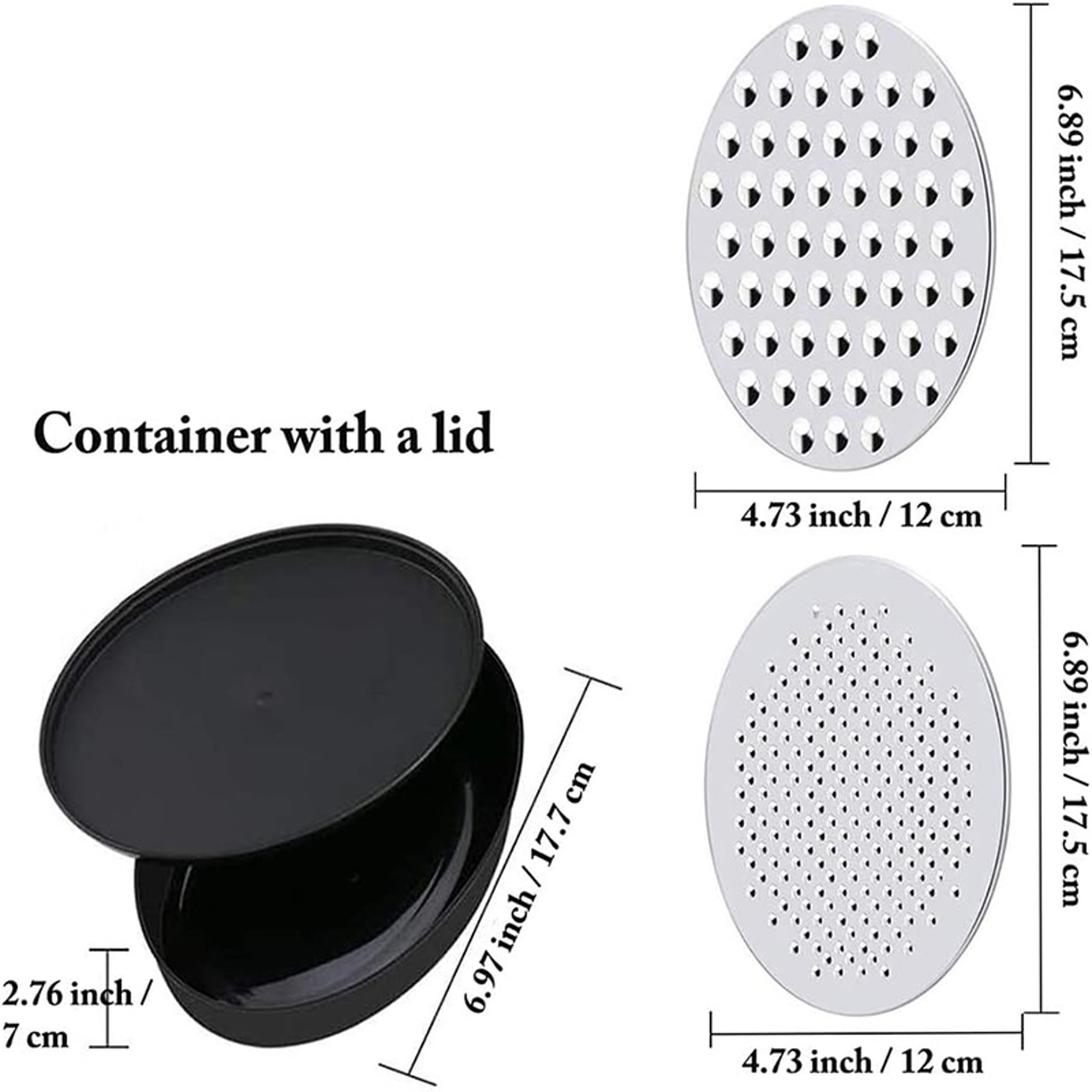 FreshPrep Cheese Grater with Container Lid Stainless Steel Kitchen Grater for Cheese Garlic & Ginger – view 6