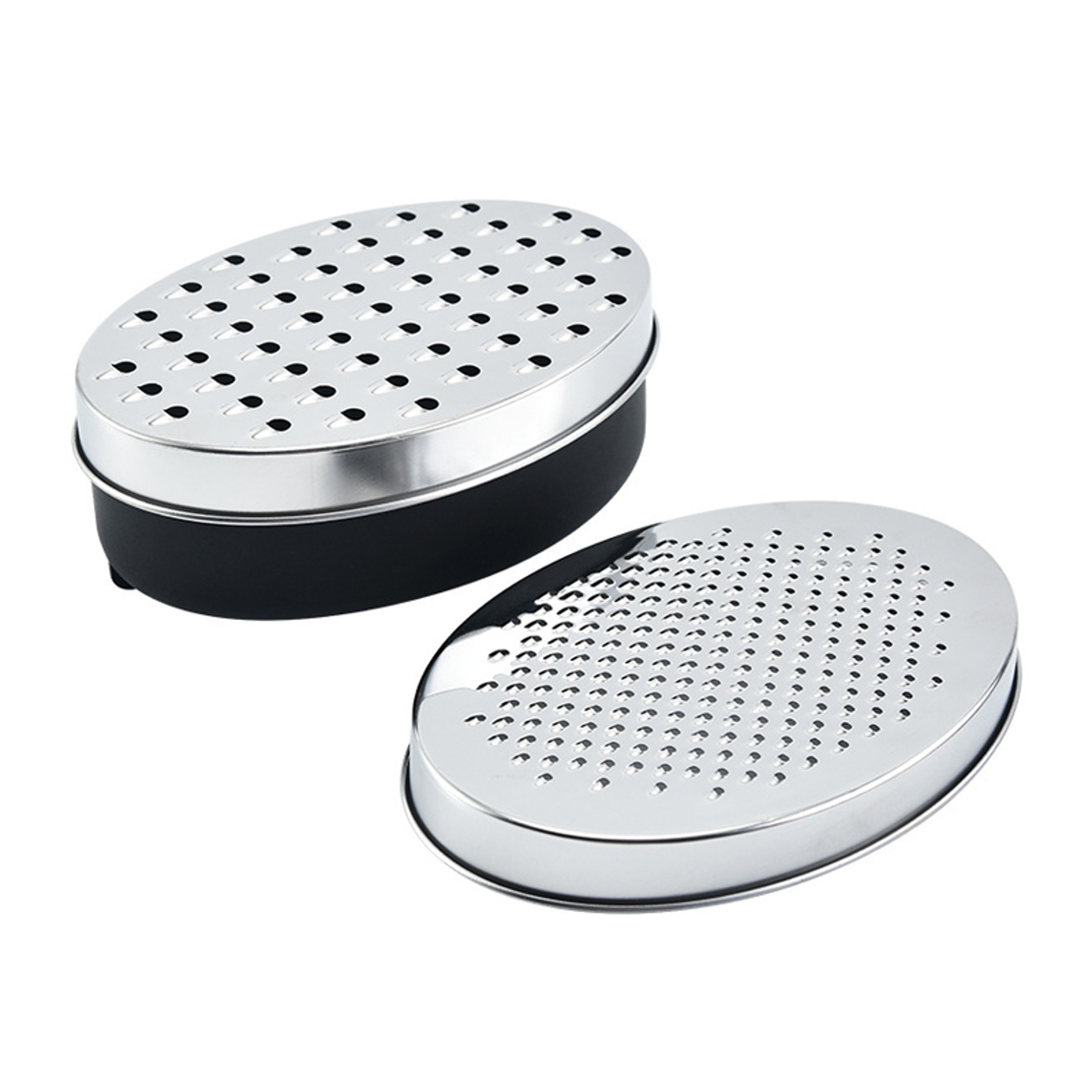 FreshPrep Cheese Grater with Container Lid Stainless Steel Kitchen Grater for Cheese Garlic & Ginger – view 7