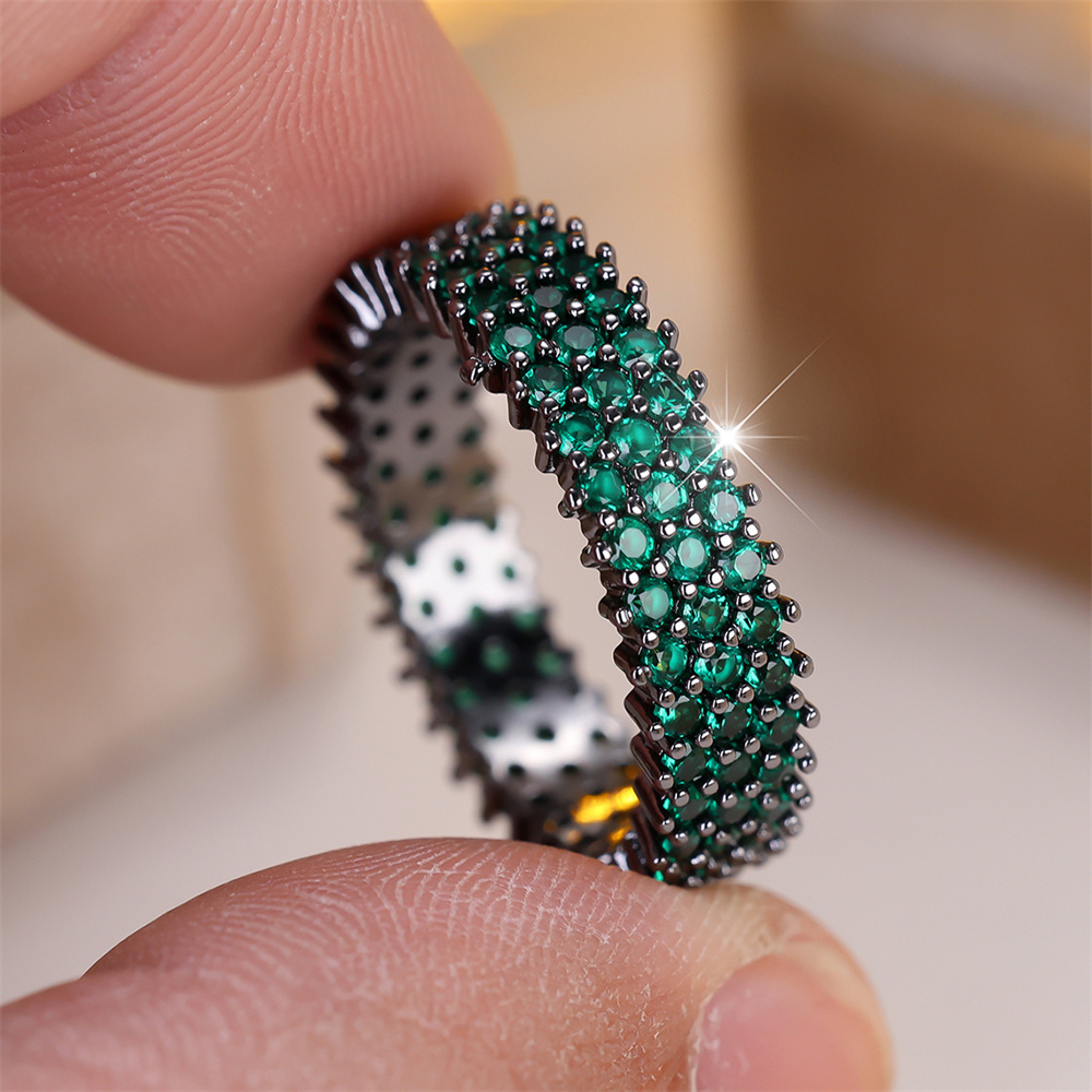 Elegant Zircon Round Stone Rings for Women – Vintage Wedding Jewelry – view 1