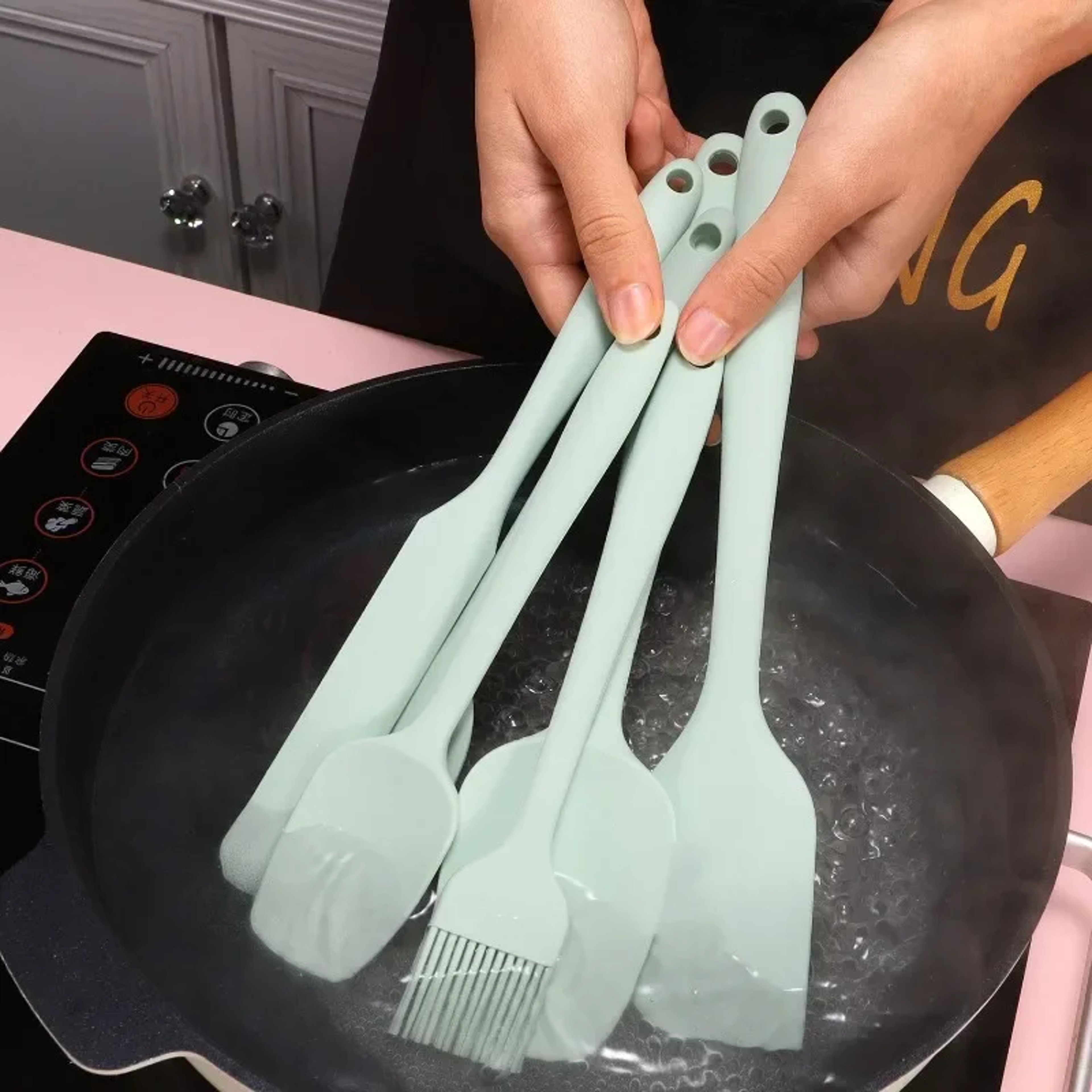 Silicone Spatula Set HeatResistant NonStick Baking  Cooking Utensils 0