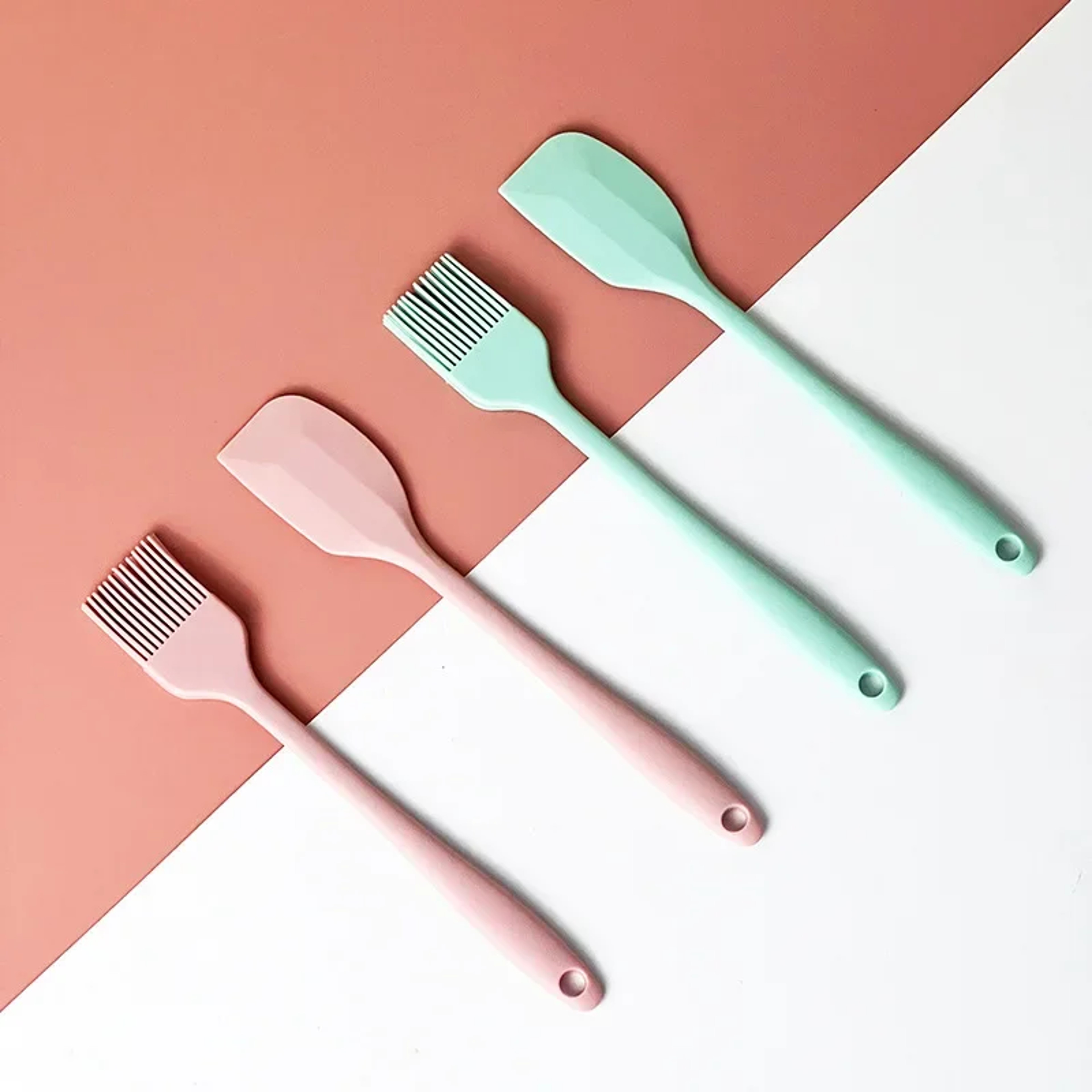 Silicone Spatula Set HeatResistant NonStick Baking  Cooking Utensils 2