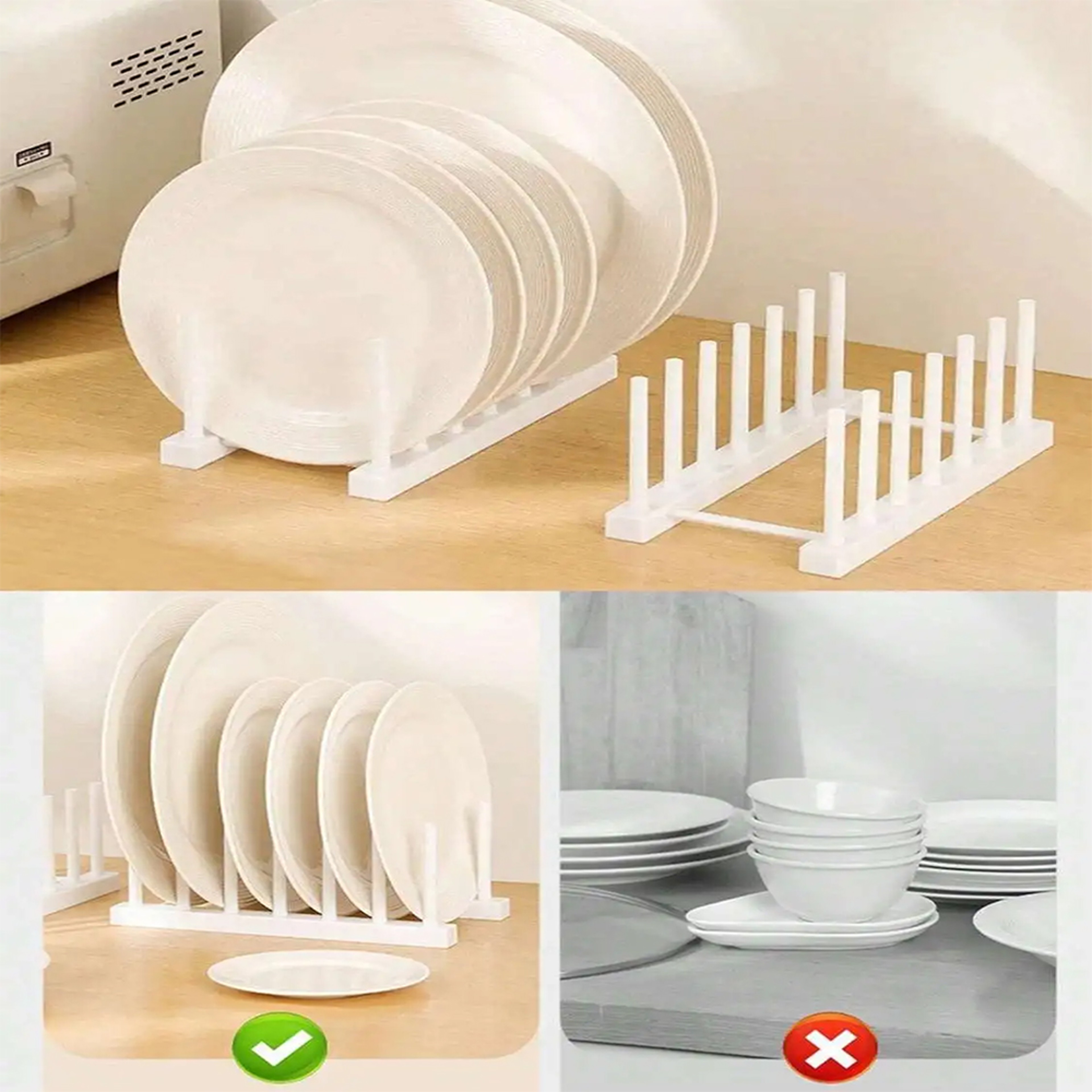 DrainEase Kitchen Organizer Rack for Bowls, Lids & Utensils – view 5