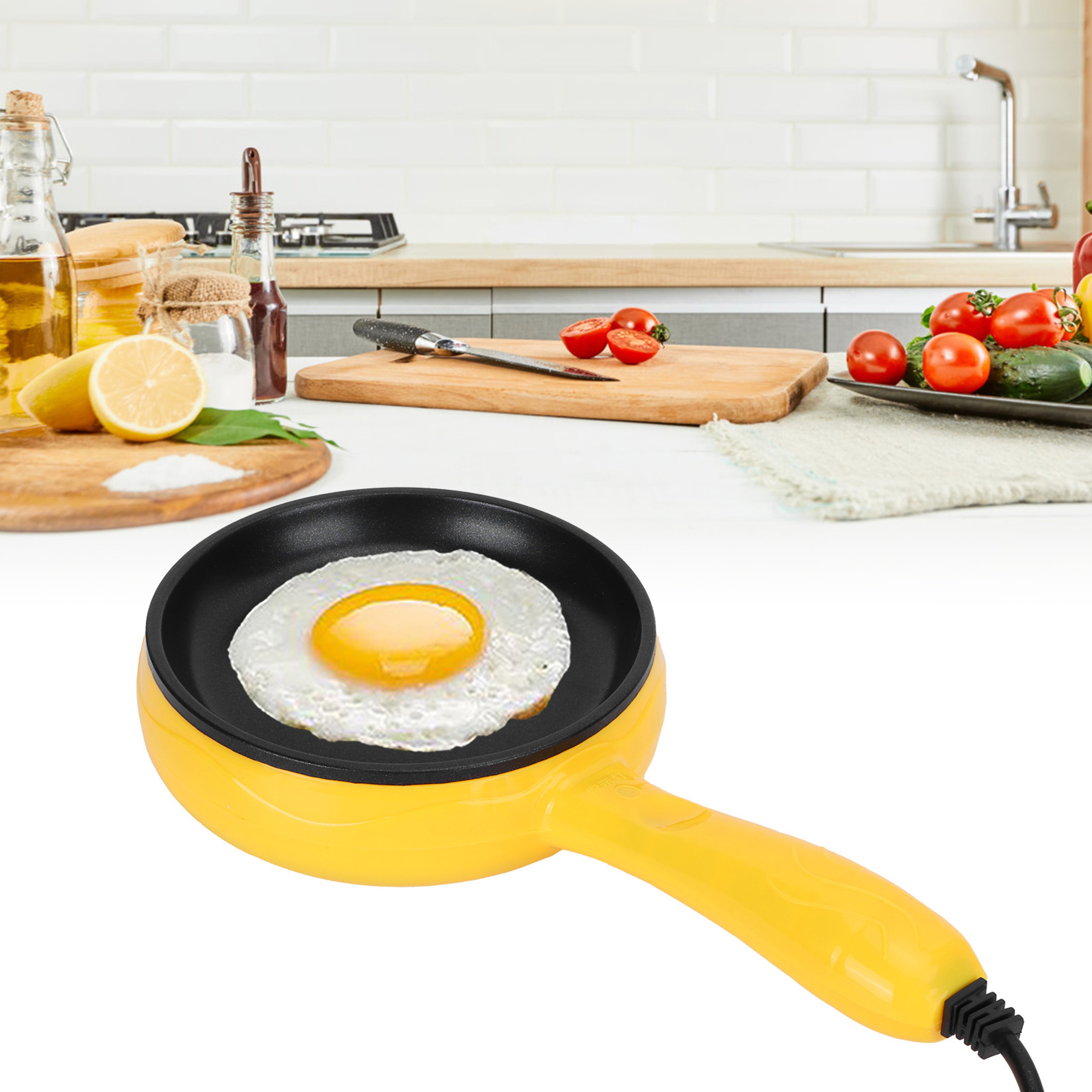 Mini Non Stick Egg & Pancake Frying Pan with Wooden Spatula – view 1