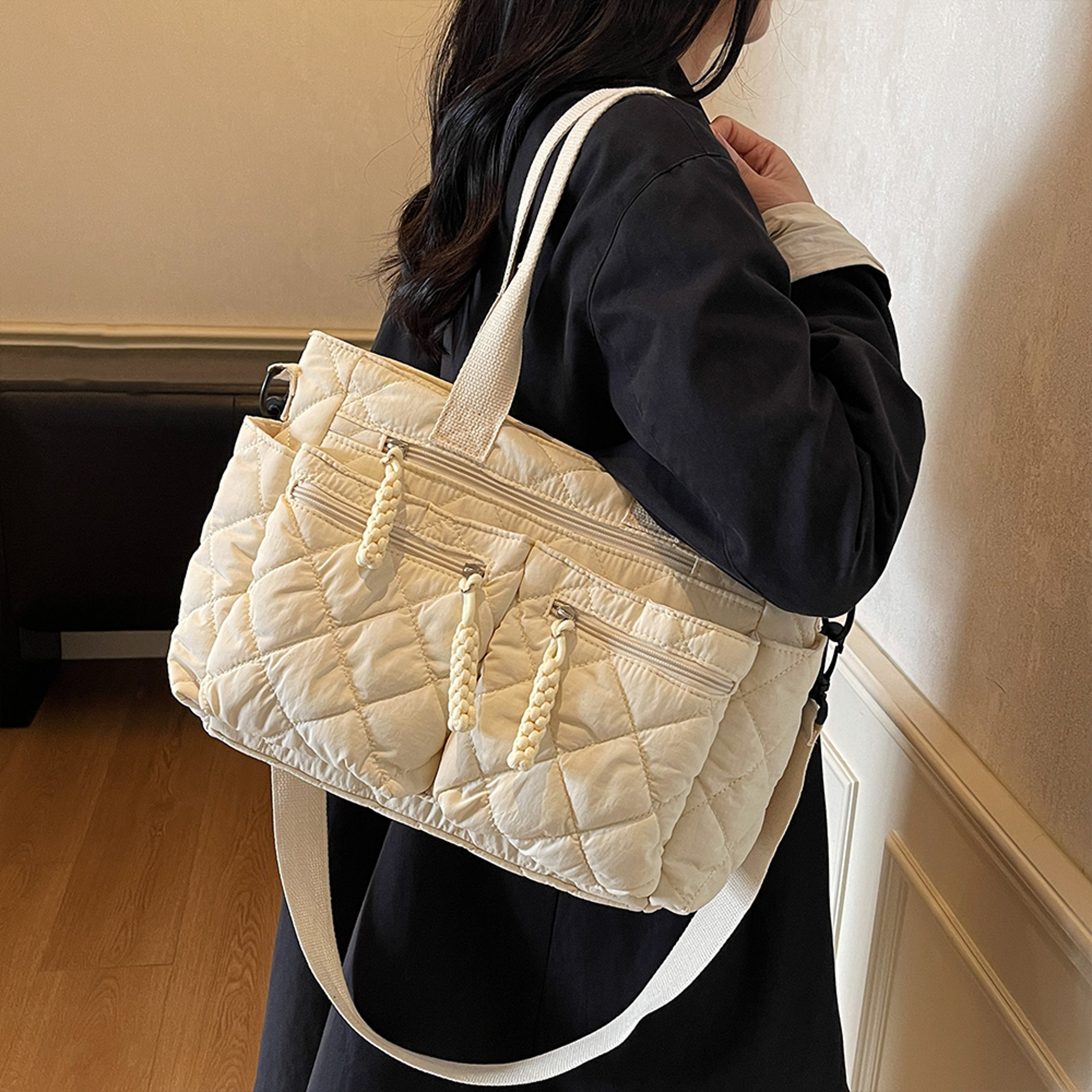 Luxe Quilted Crossbody Bag for Women Large Capacity Everyday Shoulder Purse – view 2