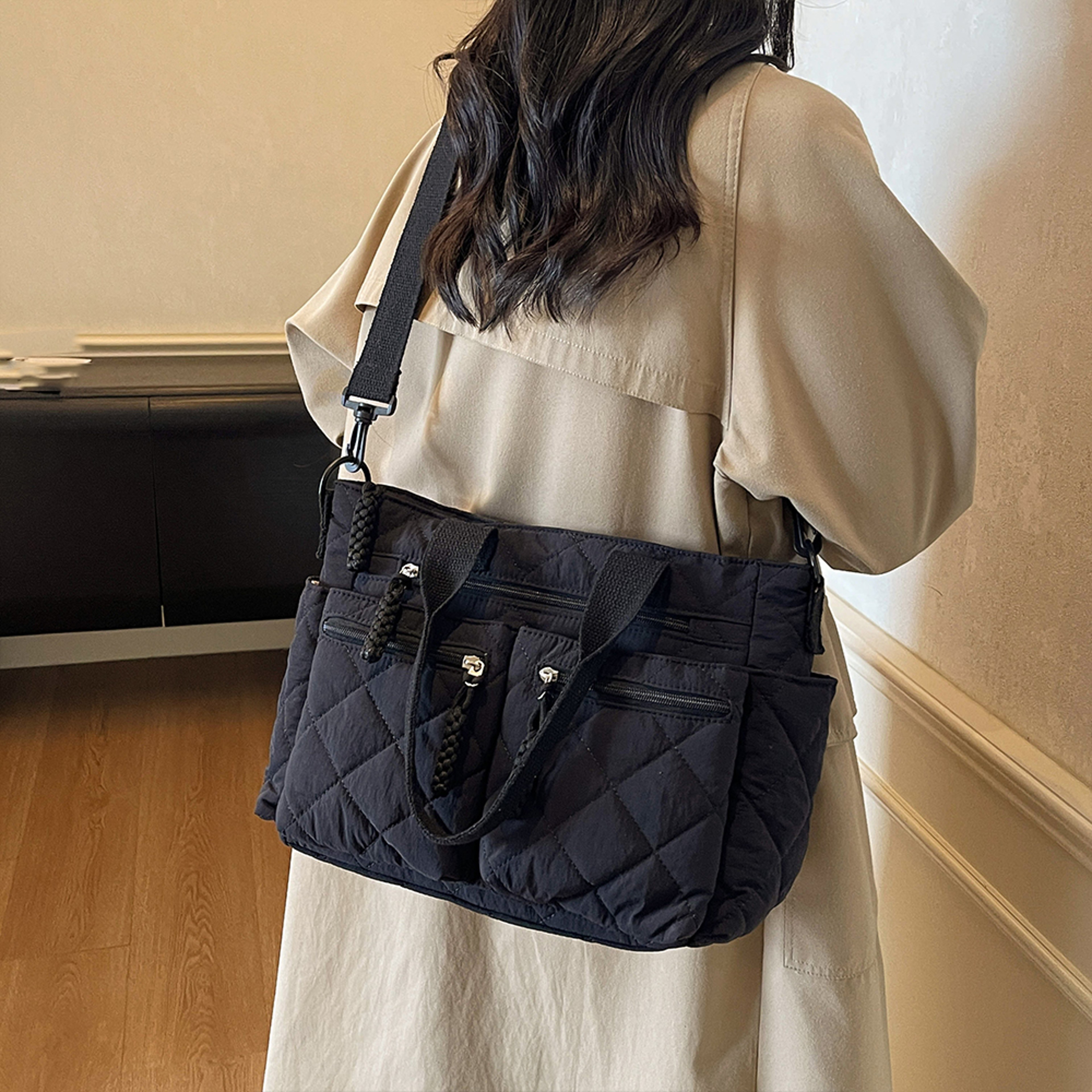 Luxe Quilted Crossbody Bag for Women Large Capacity Everyday Shoulder Purse – view 3