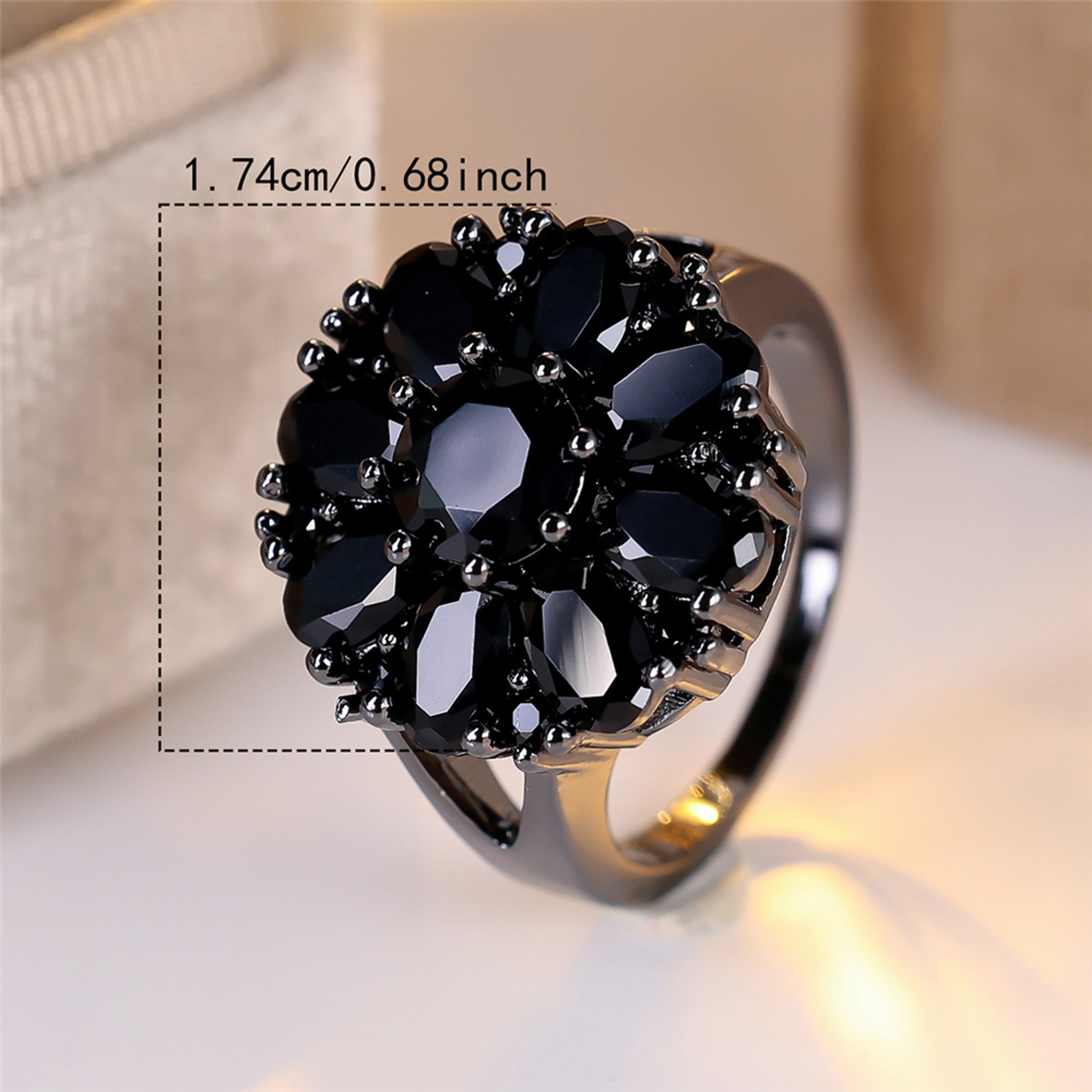 Midnight Promise Black Zircon Engagement Ring for Women – view 2
