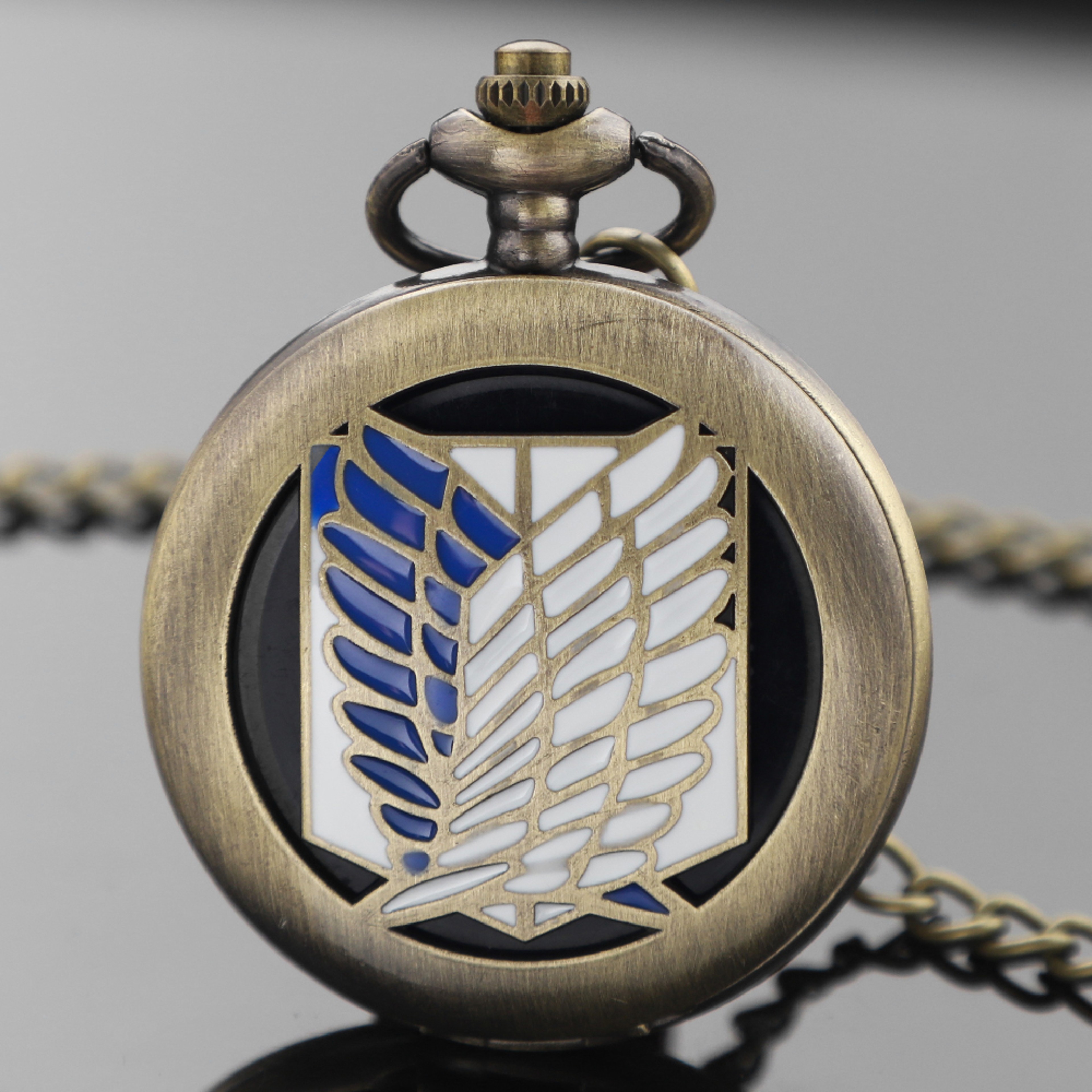 Attack On Titan Vintage Compass Pocket Watch For Camping Hiking  Anime Gift Collectors 1