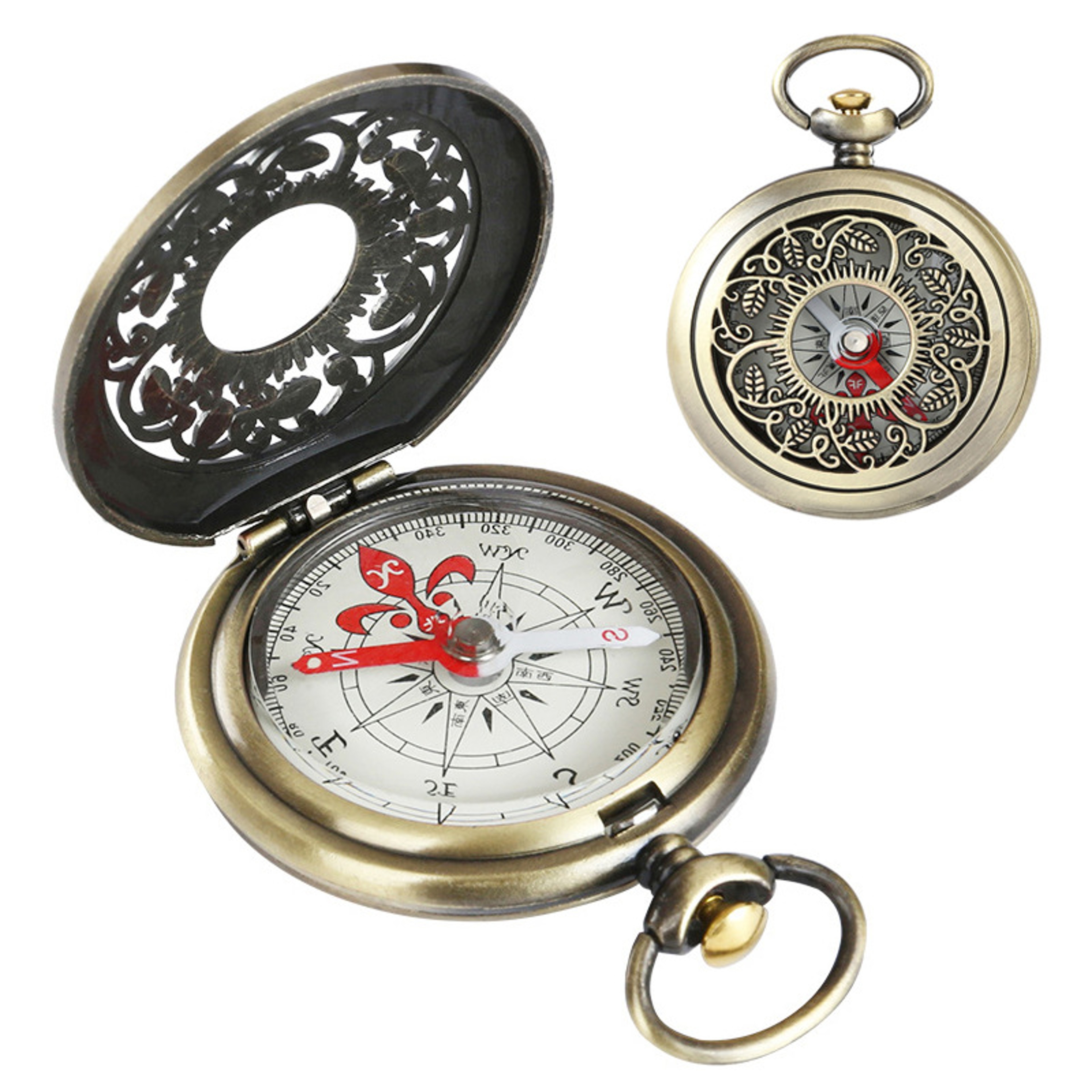 Retro Waterproof Survival Compass For Hiking Camping  Emergency Navigation 0