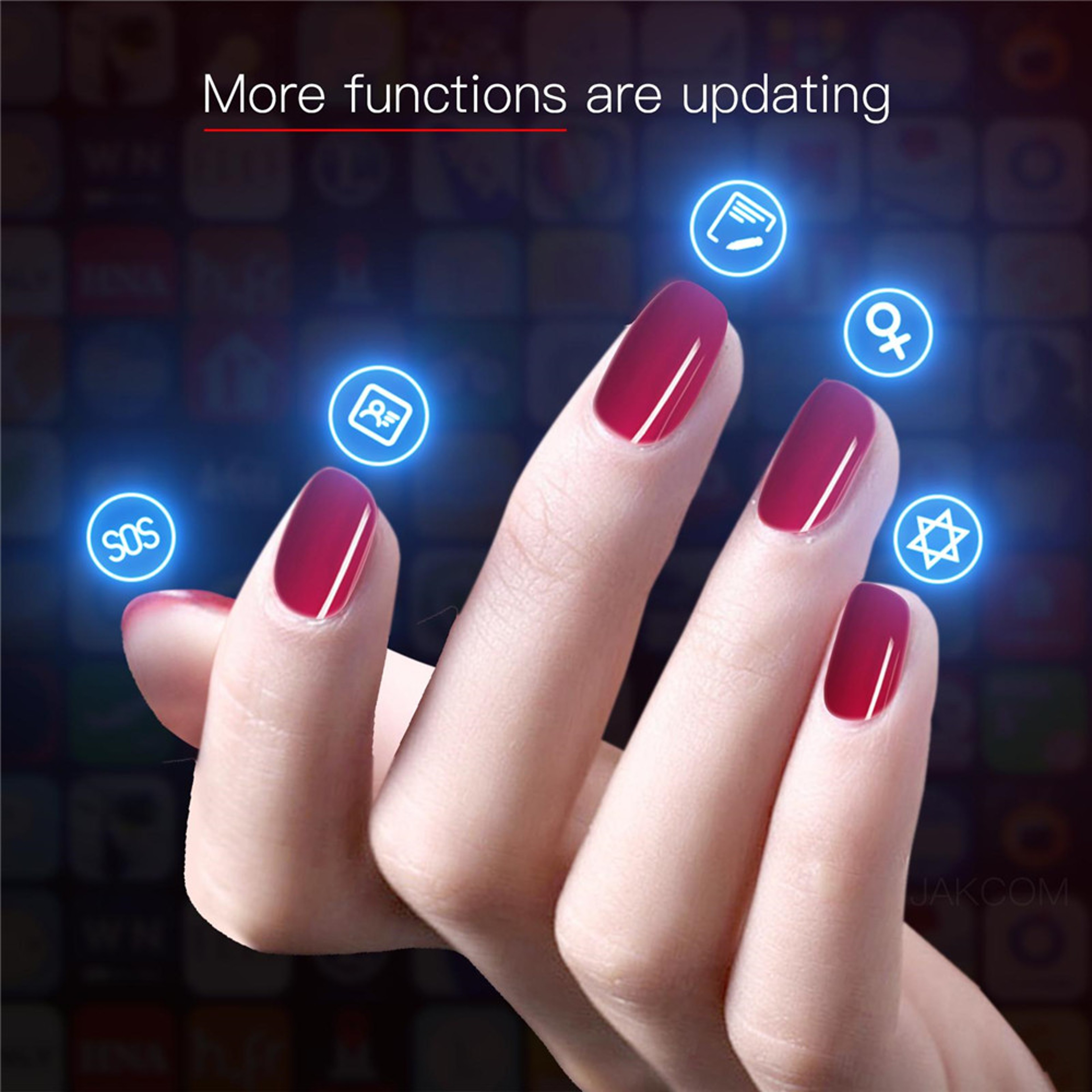 Smart NFC Nail Chip Wearable for Instant Sharing, SOS Alerts & Mobile Shortcuts – view 4