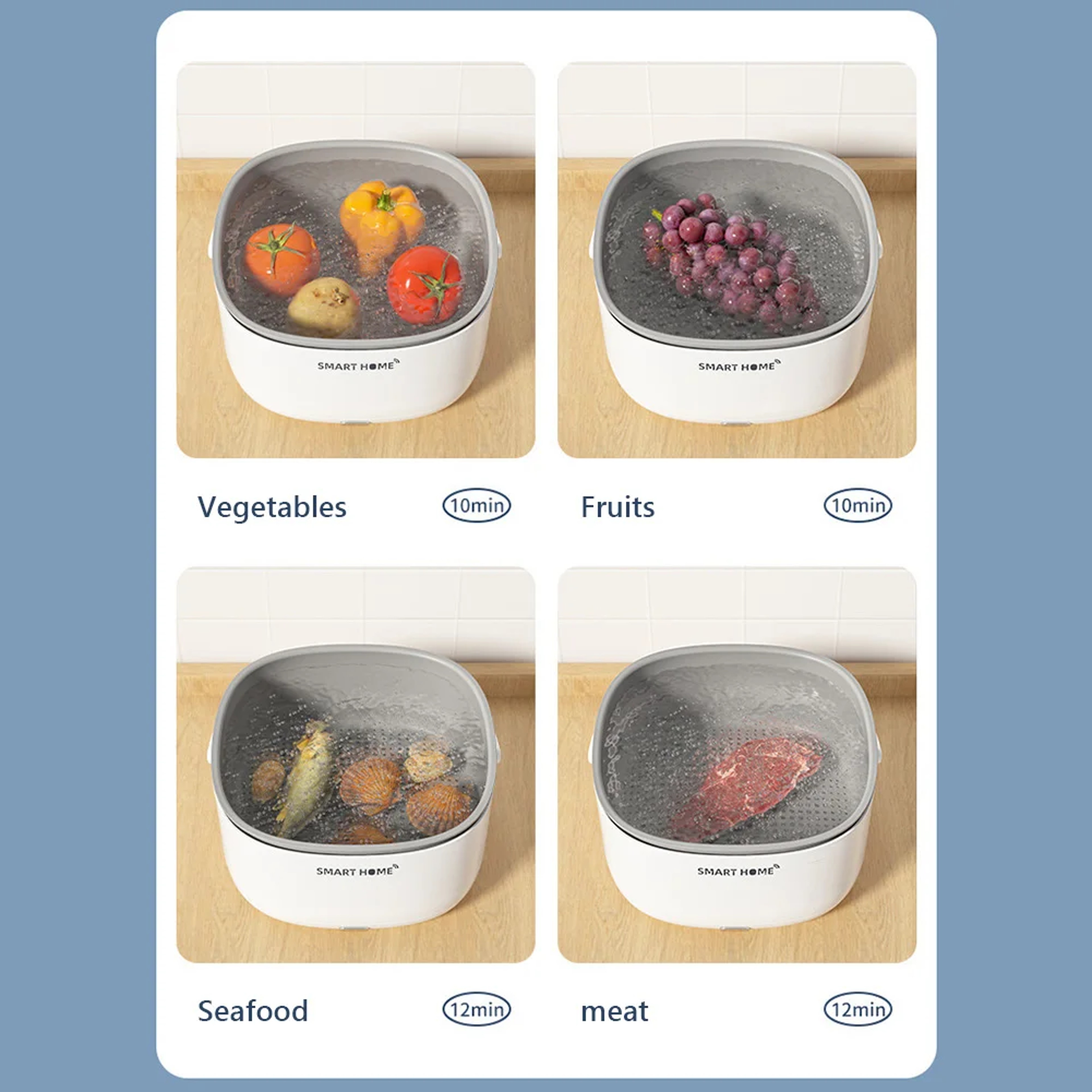 PureFresh Ultrasonic Fruit  Vegetable Cleaner Basket 2