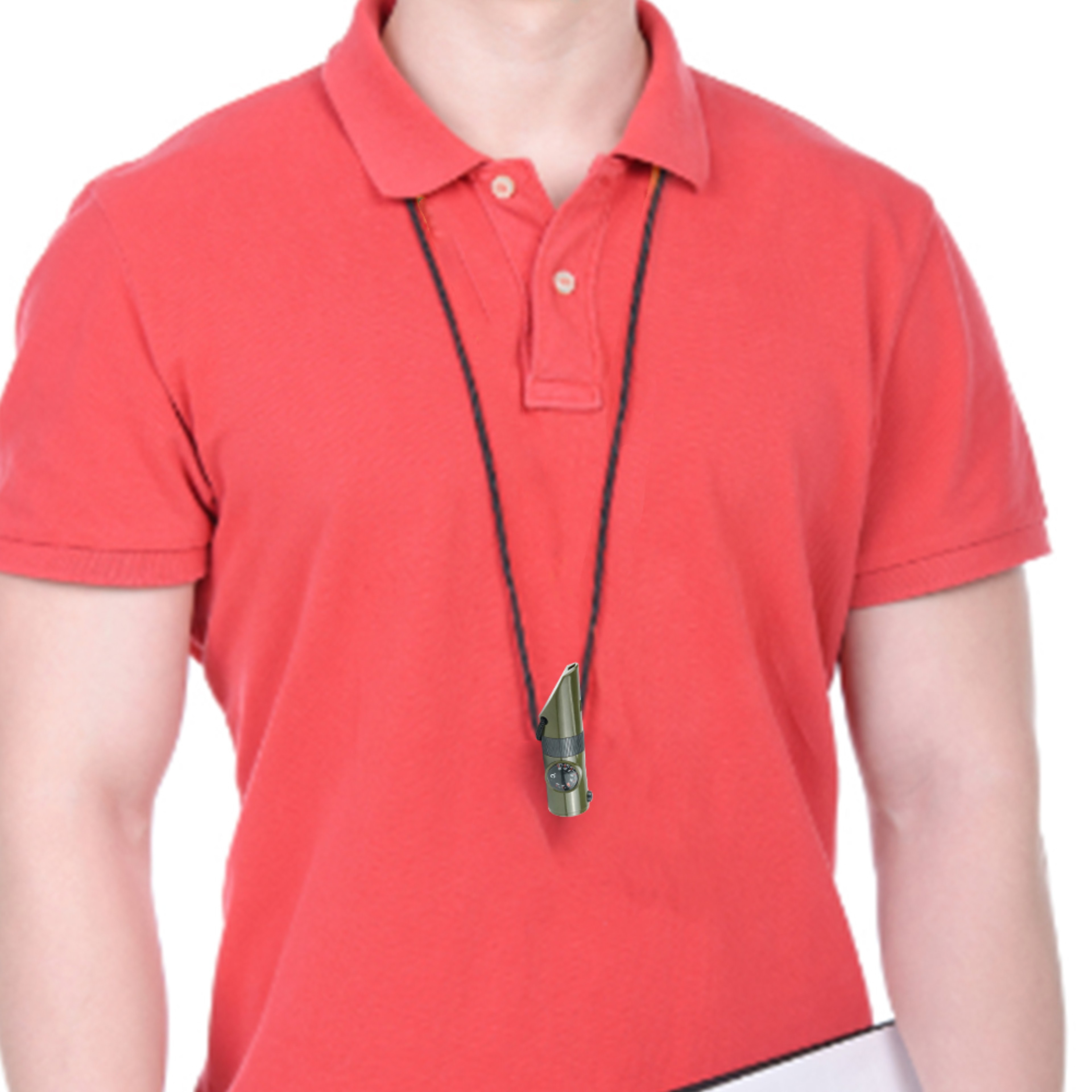 Survival Whistle with LED Light, Compass & Thermometer for Outdoor Emergency Safety – view 6