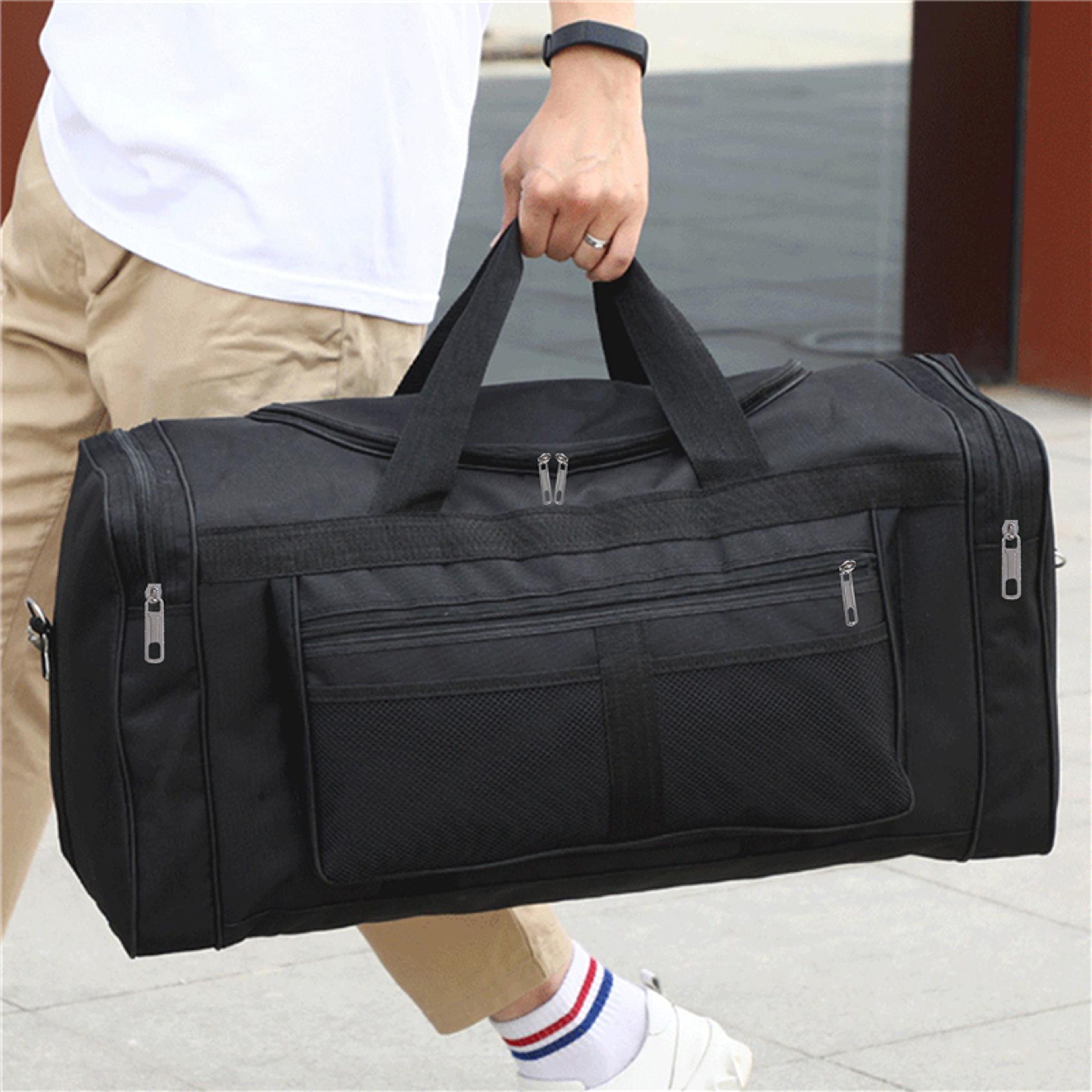 VoyagerMax Travel Duffel Bag Large Capacity Carry On Gym  Overnight Tote 0