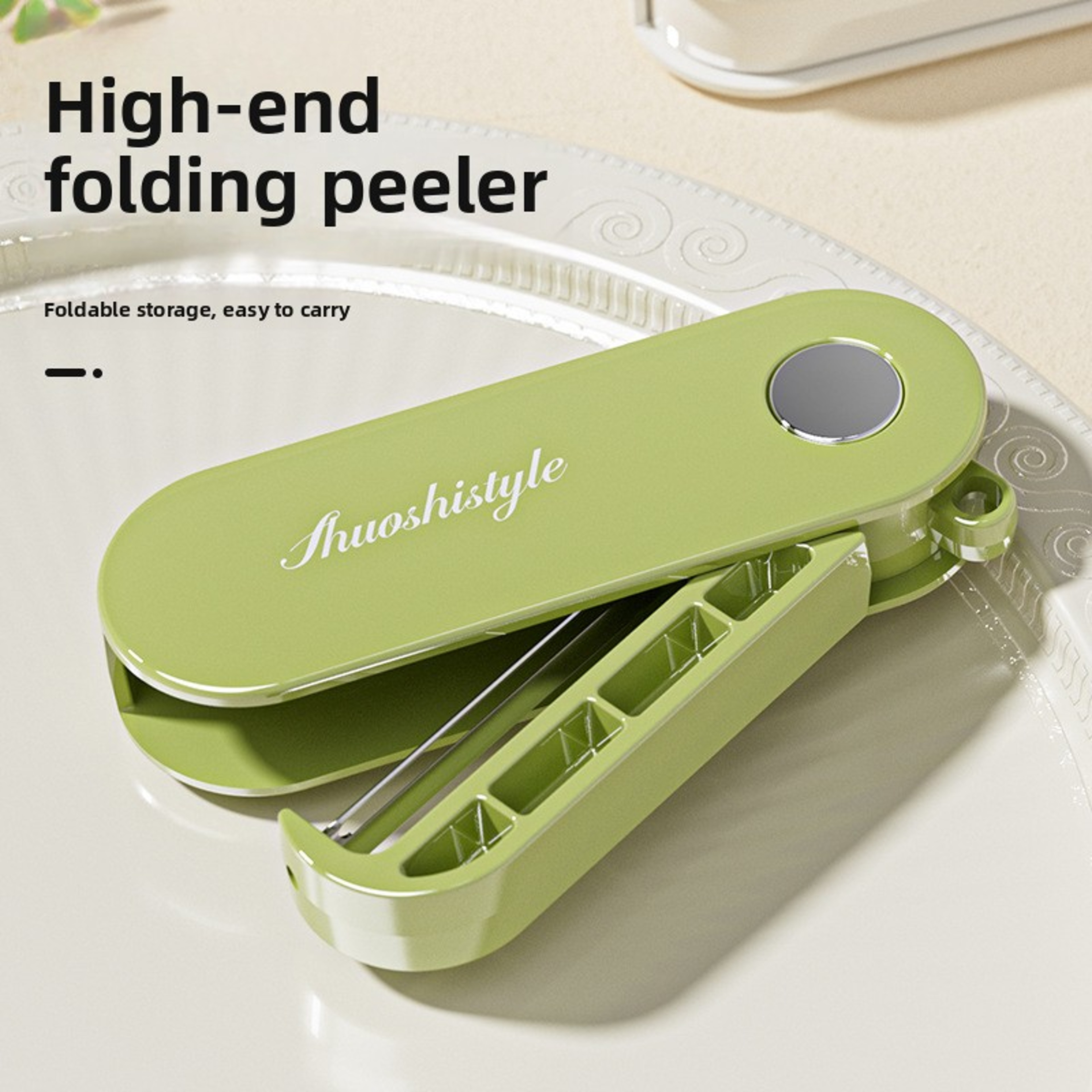 FoldEase Stainless Steel Fruit & Vegetable Peeler for Kitchen and Travel – view 2