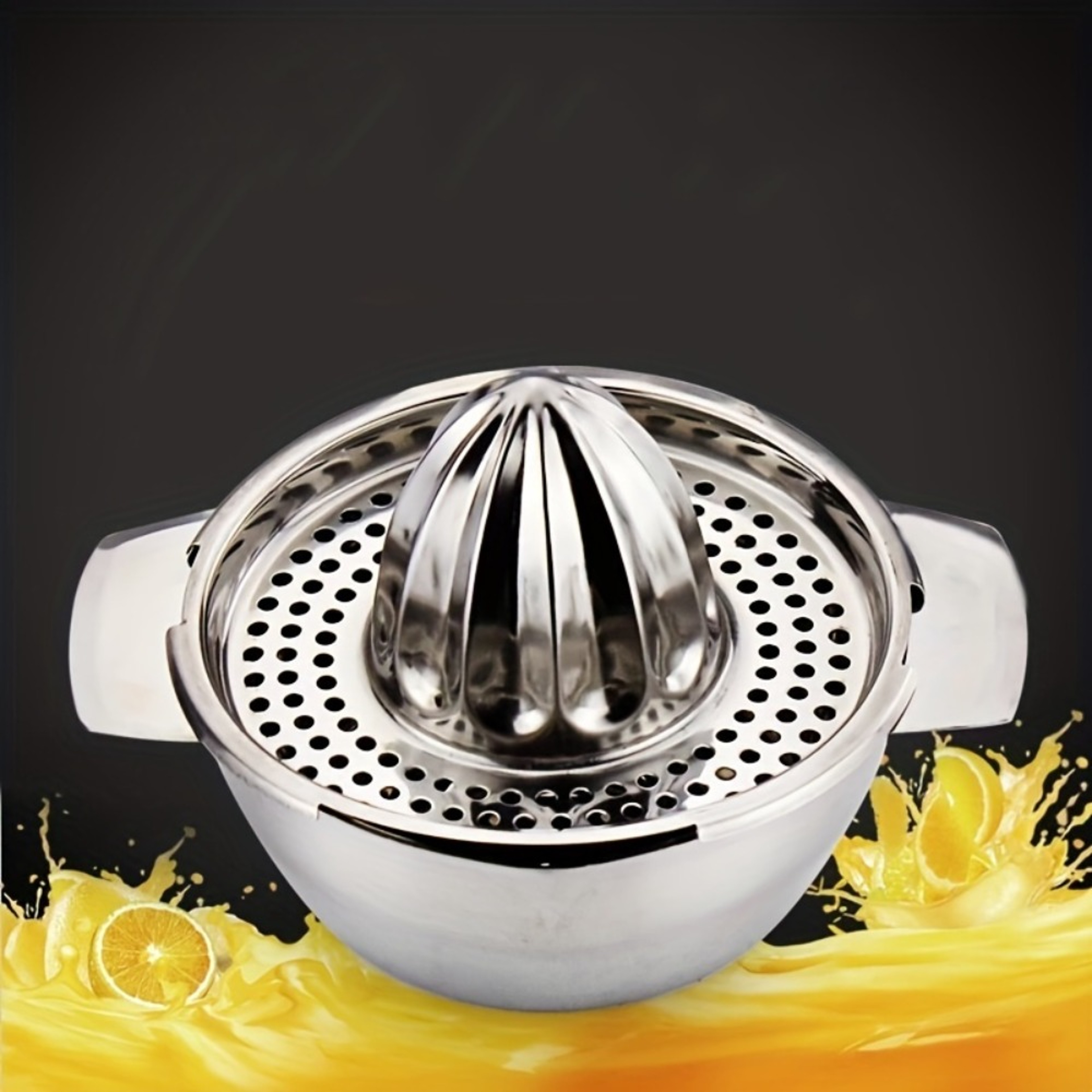 FreshPress Pro Manual Citrus Juicer Stainless Steel Heavy Duty Fruit Press – view 2