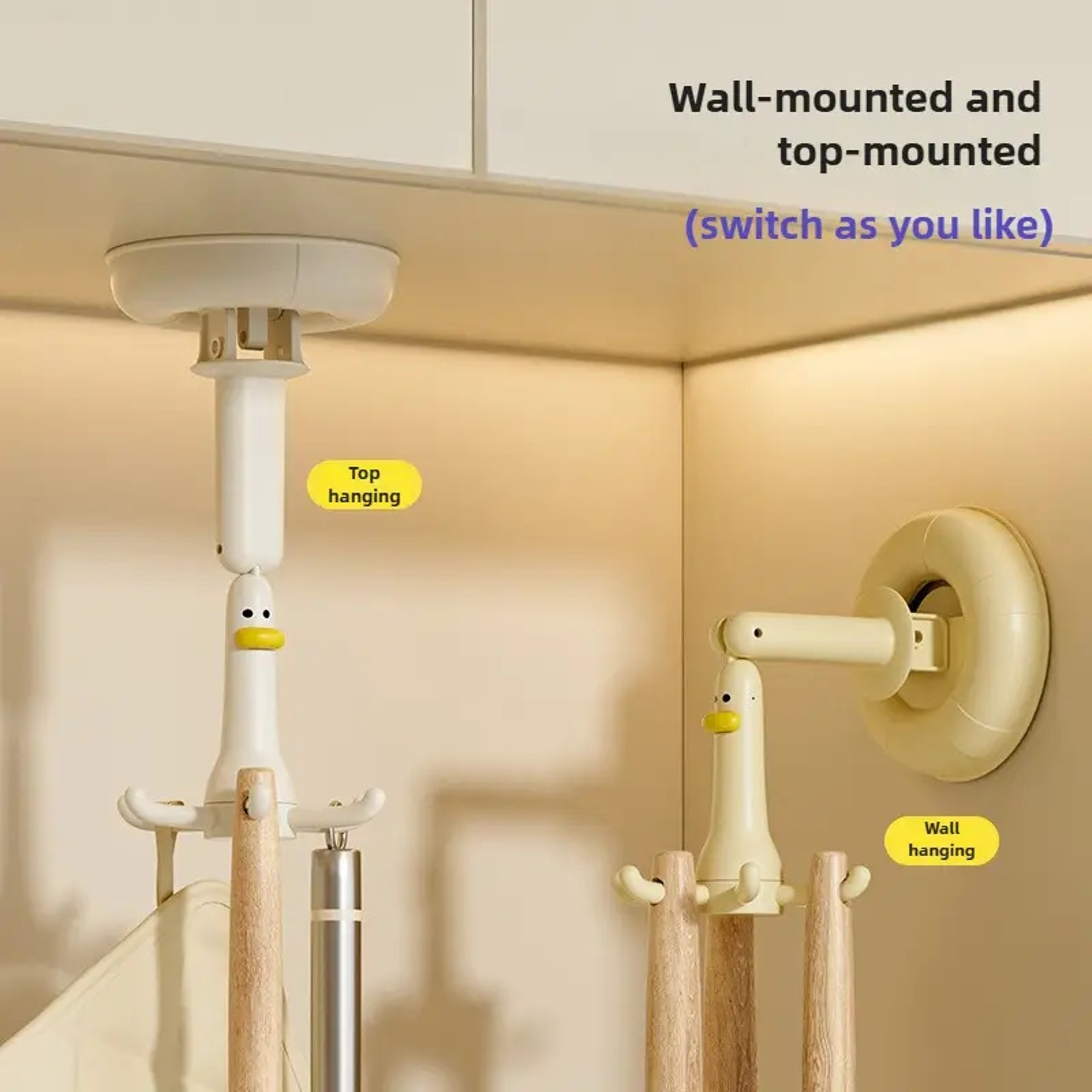 Adjustable Rotating Suction Cup Wall Hooks Organizer – view 6