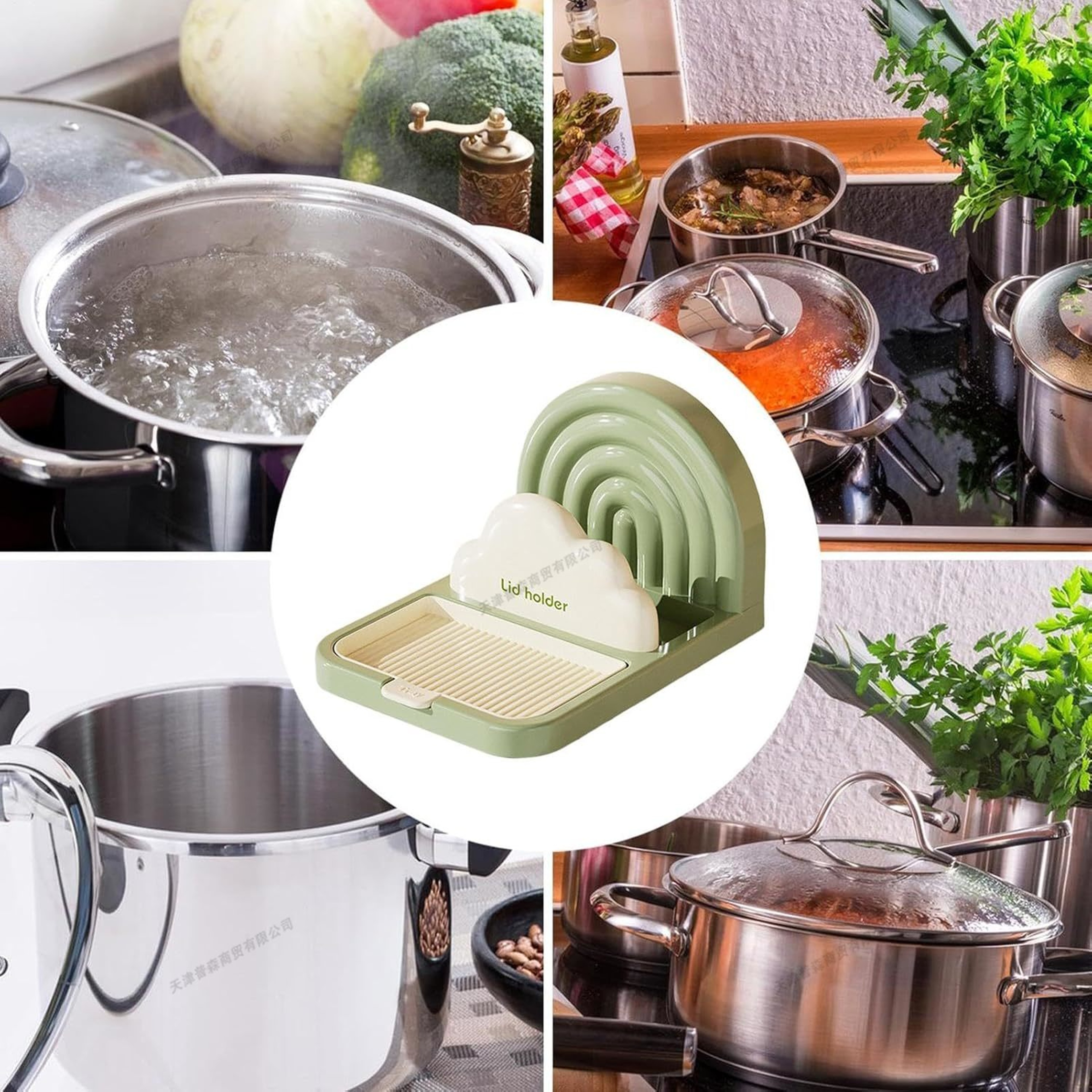 SpaceSaver Pot Lid Organizer Rack for Kitchen Counter & Cabinet Storage – view 6