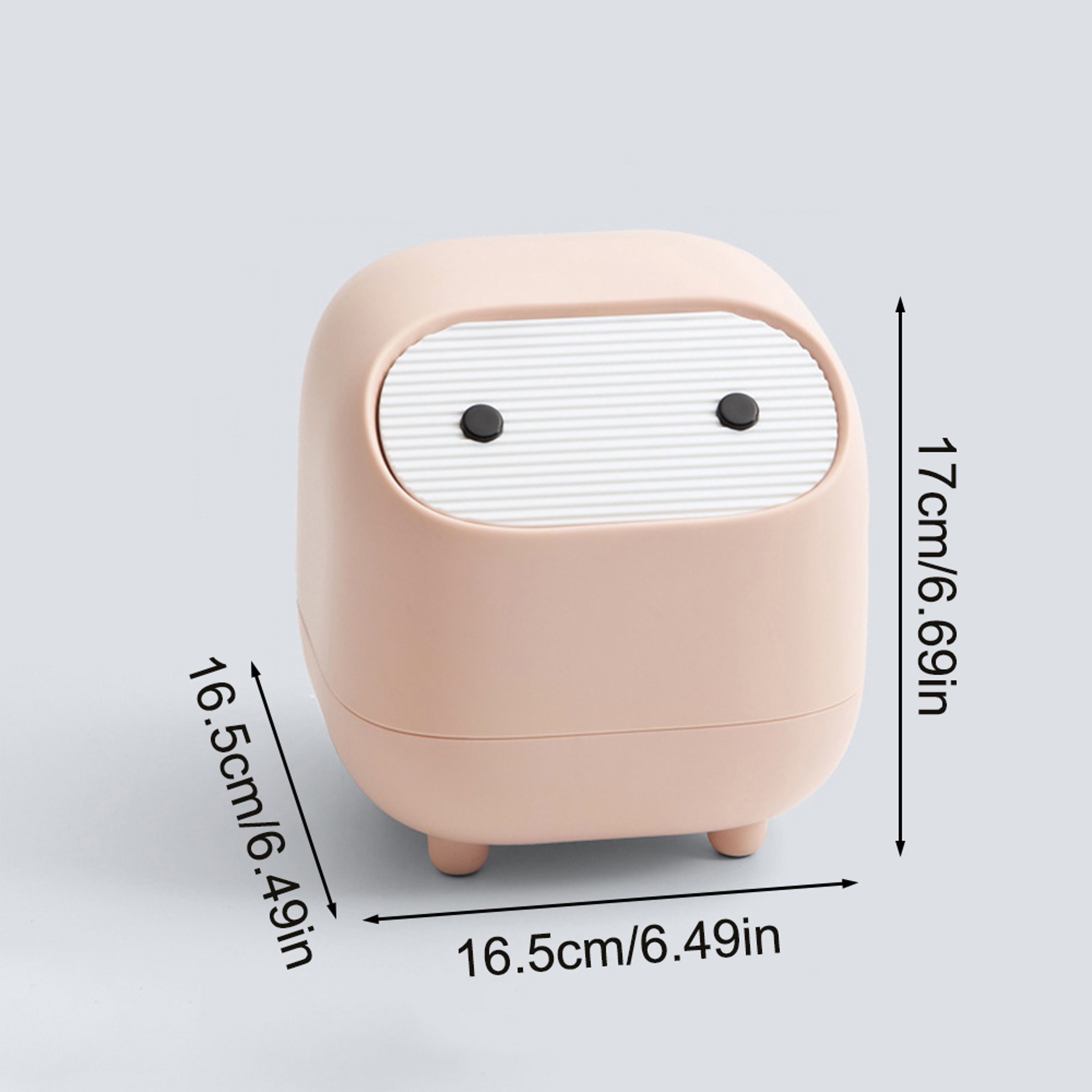 Ninja Mini Desktop Trash Can With Lid For Office Vanity  Coffee Table 5