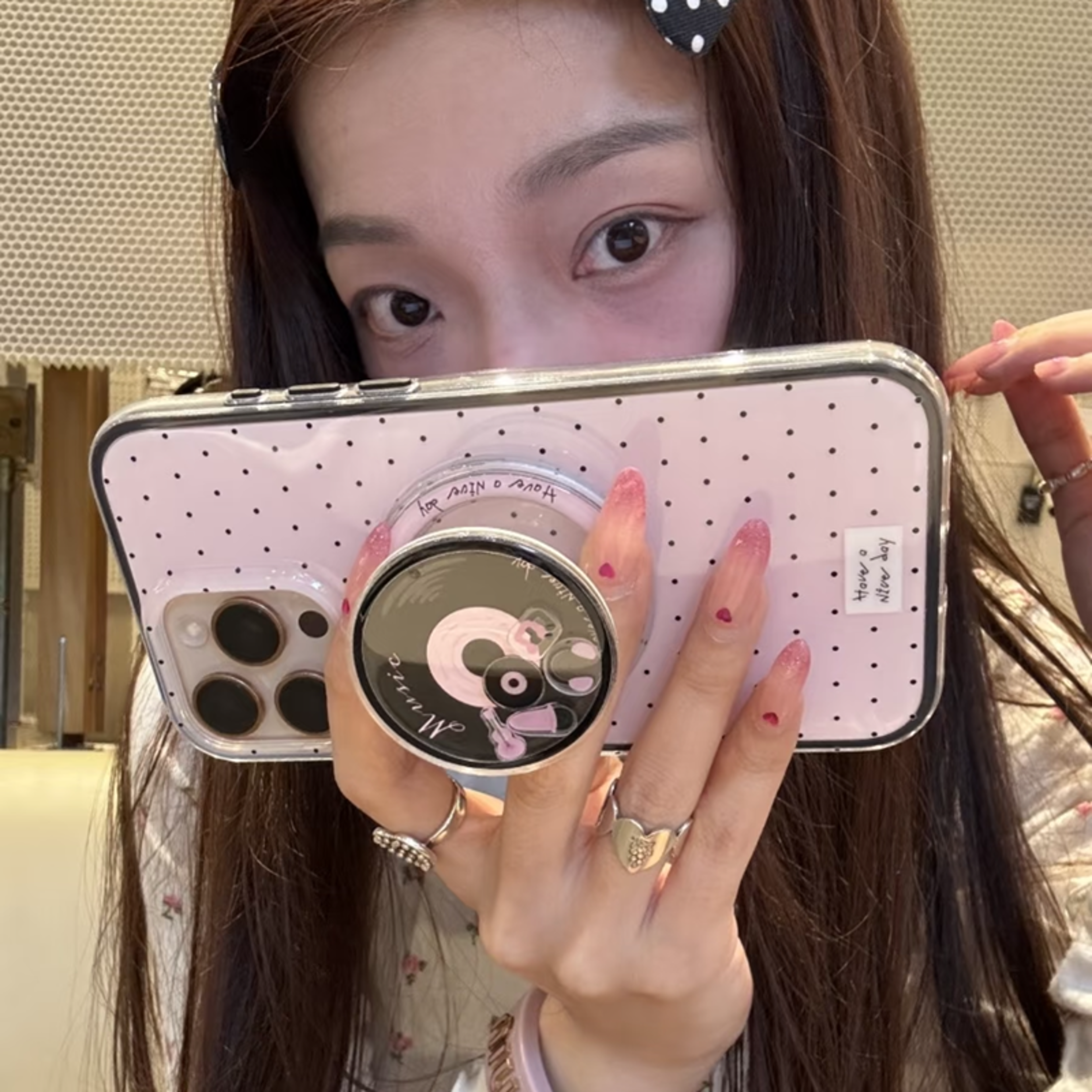 Kawaii Cartoon CD Shake MagSafe Phone Grip Stand For IPhone 2