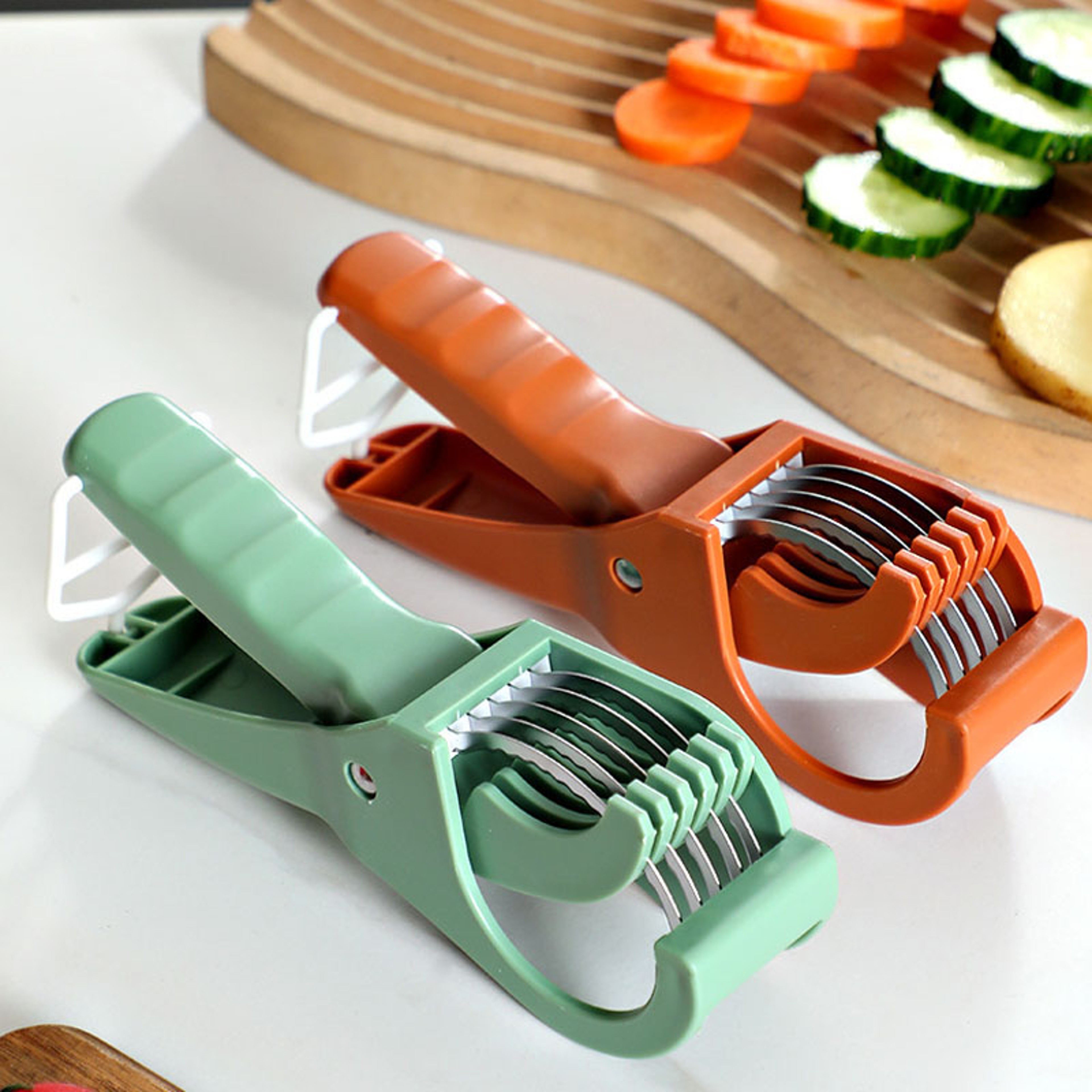 Stainless Steel Vegetable Slicer Multi Function Fruit And Salad Cutter 0