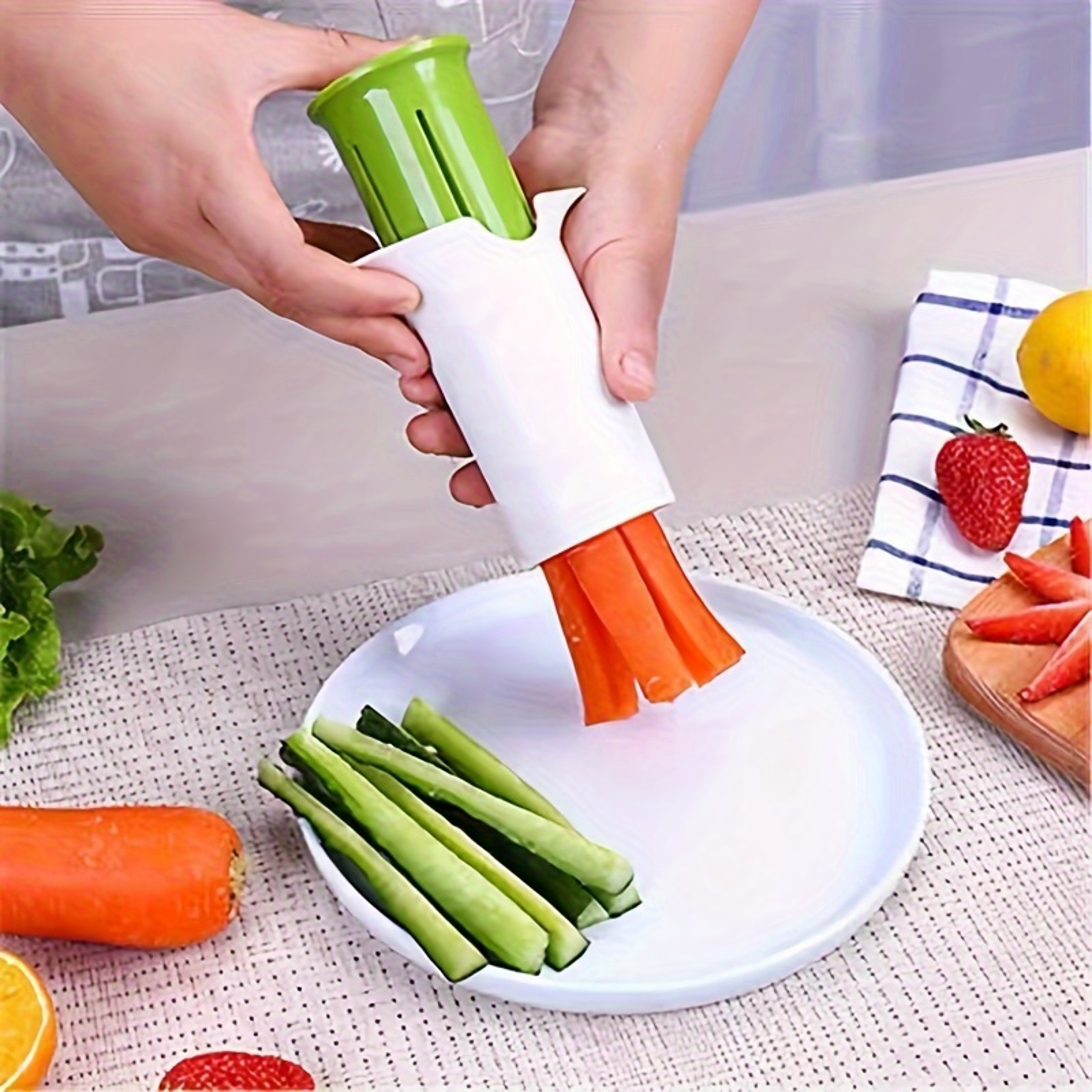QuickSlice Manual Vegetable Chopper & Vegetable Slicer for Fast Kitchen Prep – view 1