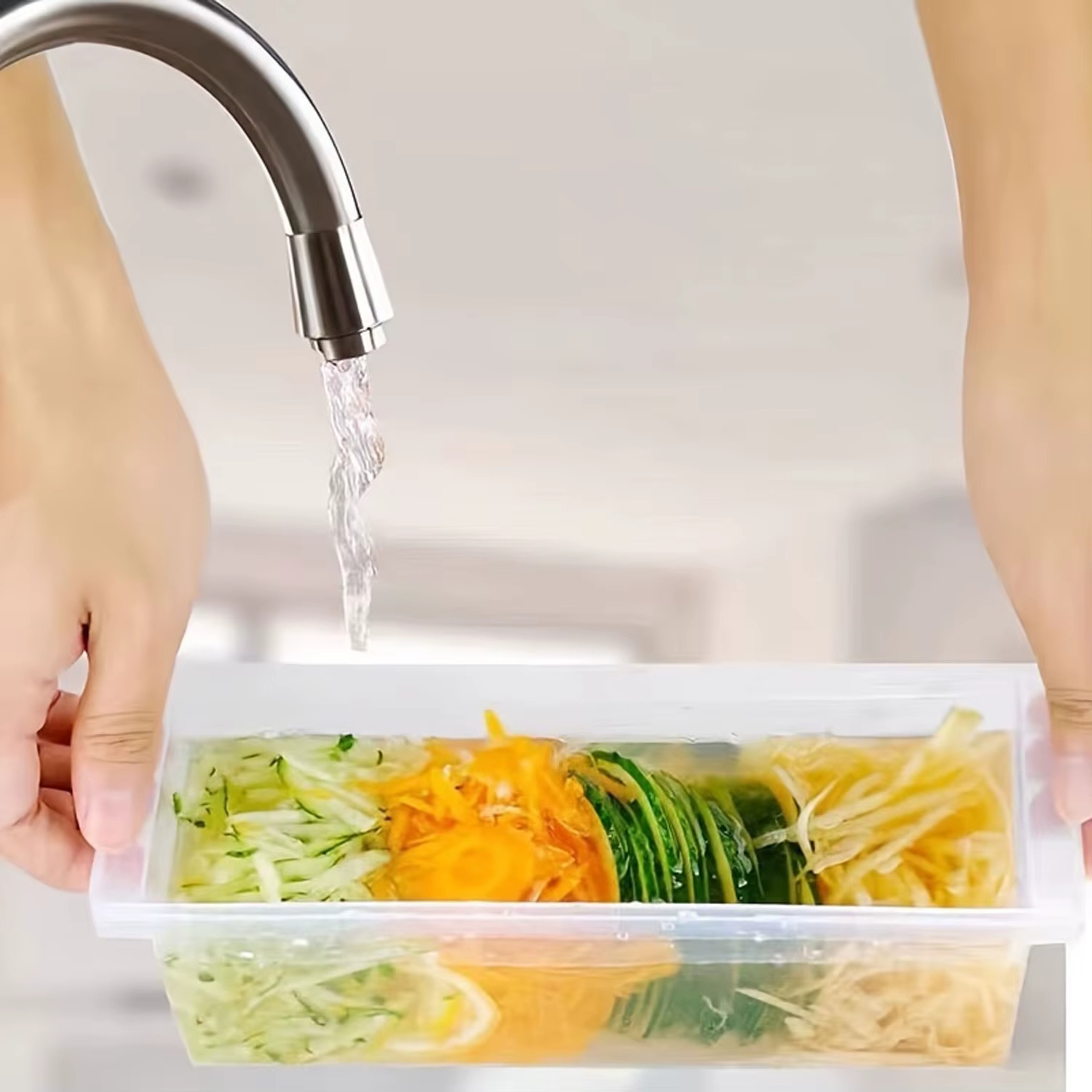 Vegetable Chopper & Mandoline Slicer with Storage Container for Fast Meal Prep – view 5