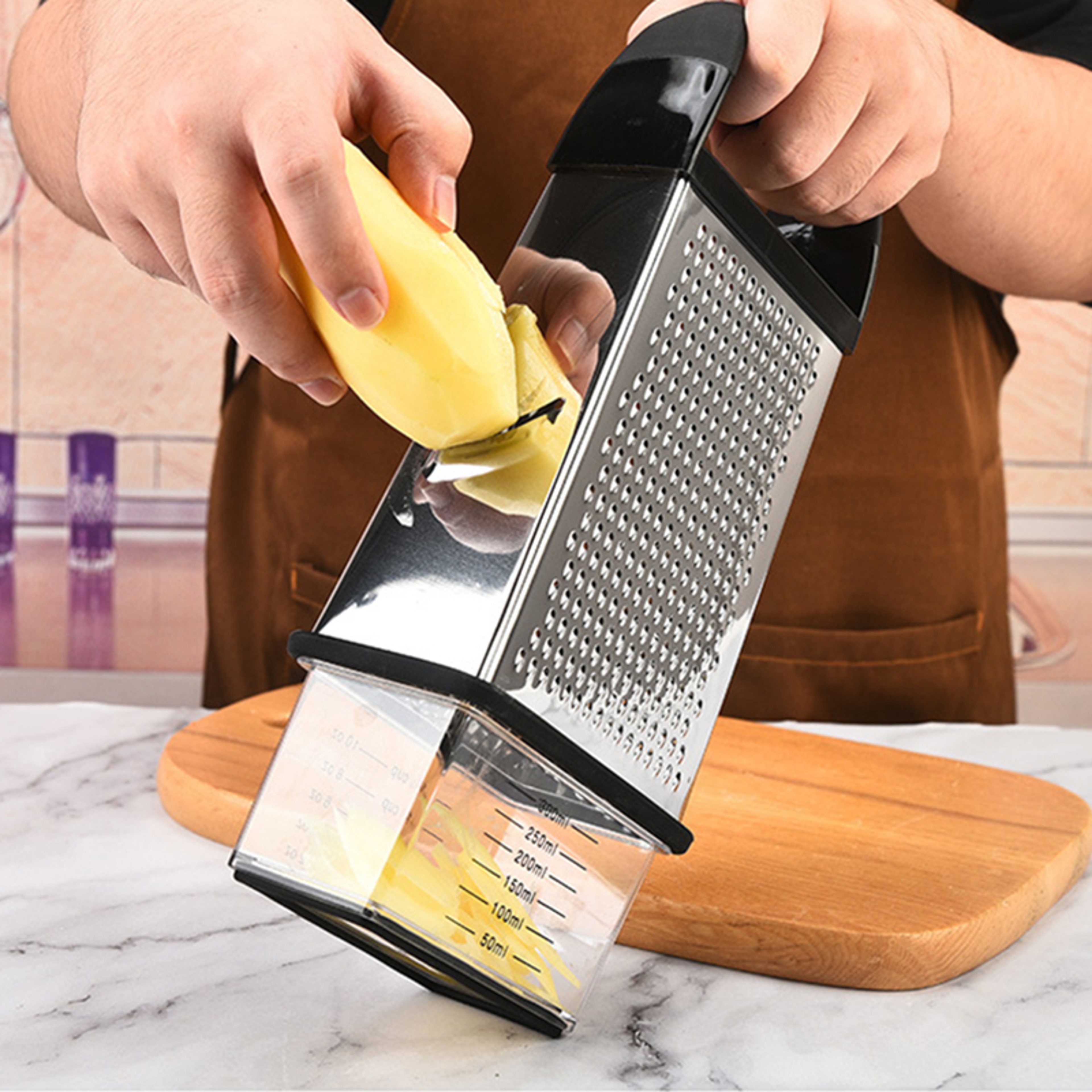 Vegetable Grater with Storage Box & Stainless Steel Cheese Slicer – view 2