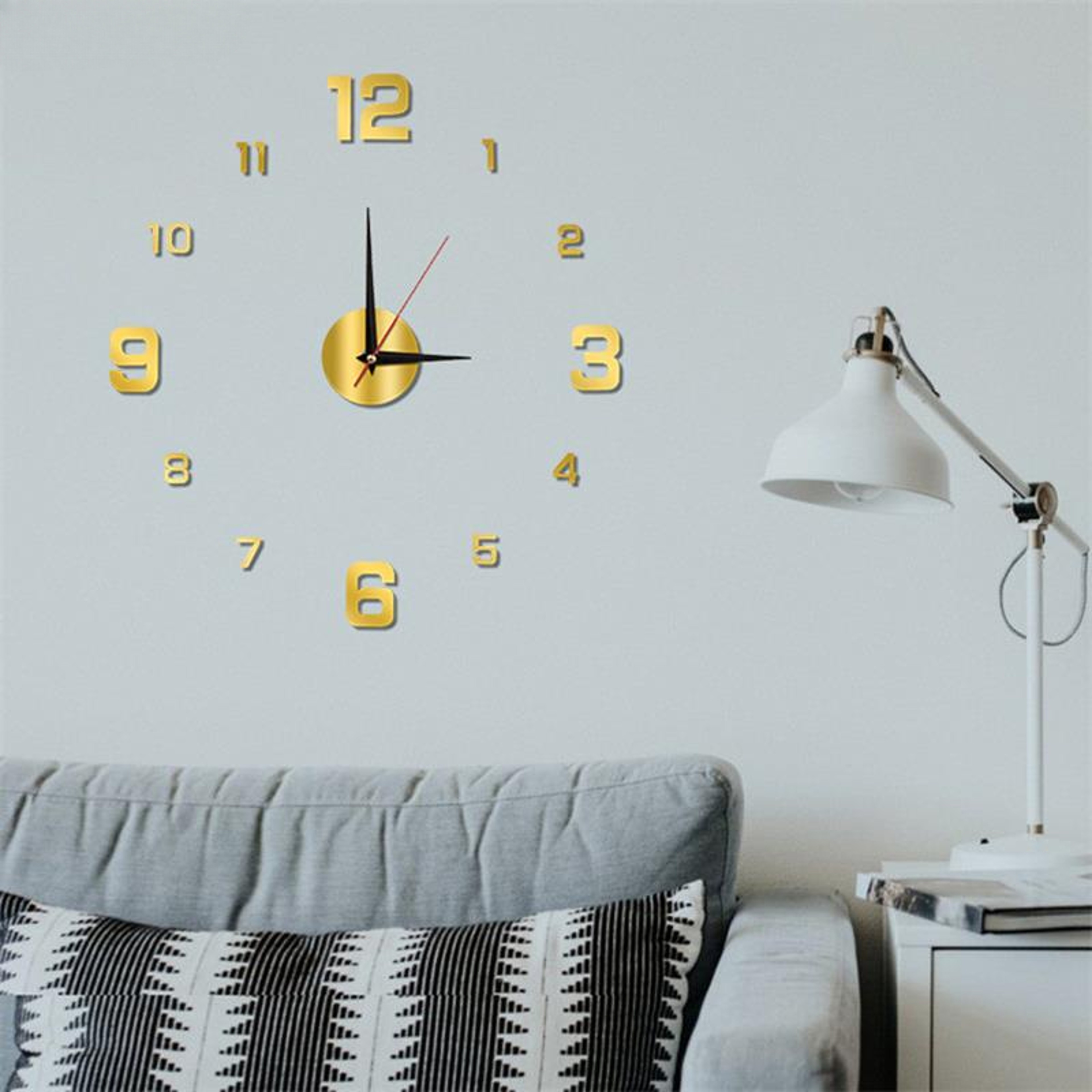 Stylish Frameless DIY Wall Clock  Silent Modern Wall Decor 1