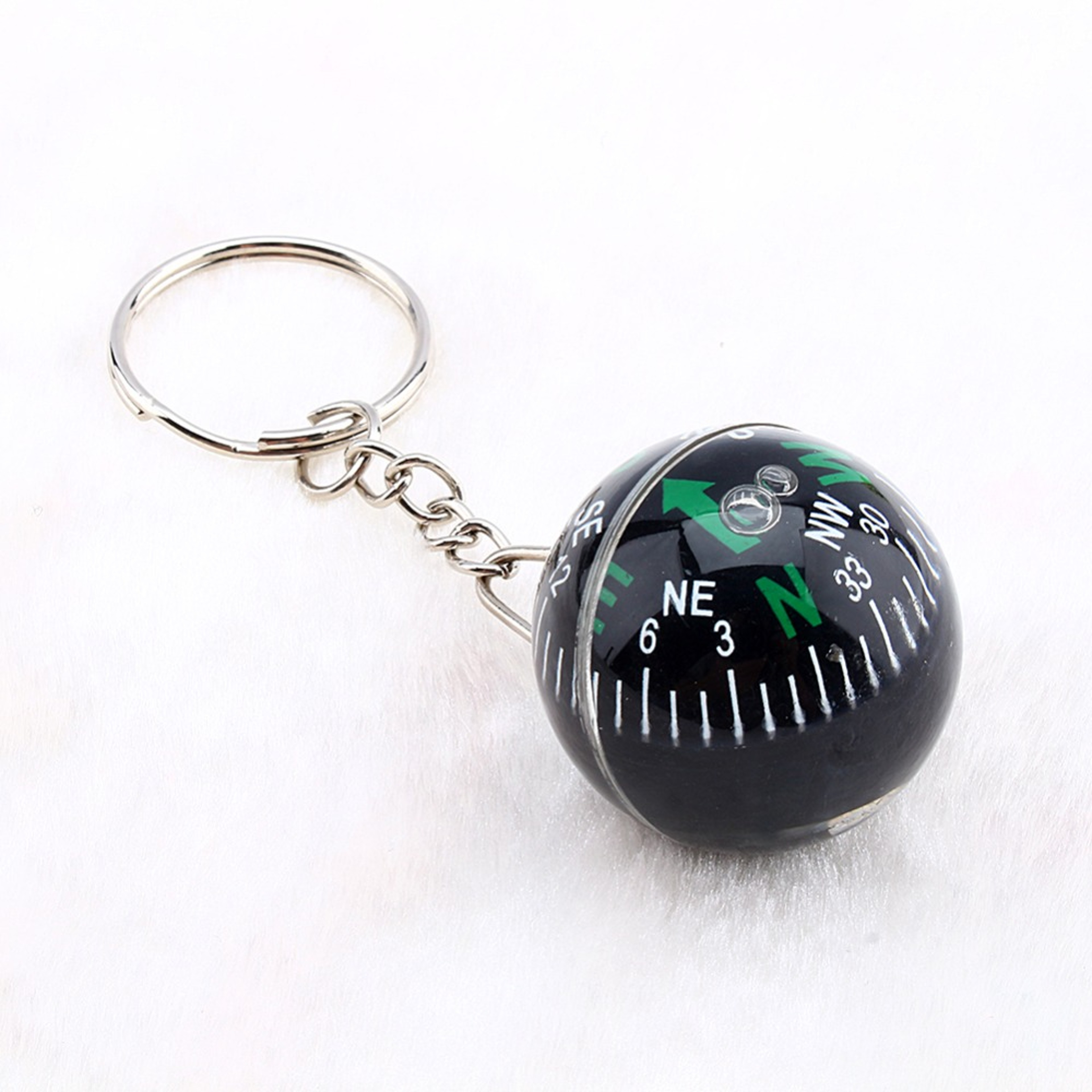 Premium Ball Keychain Compass  Compact LiquidFilled Navigation Tool 2