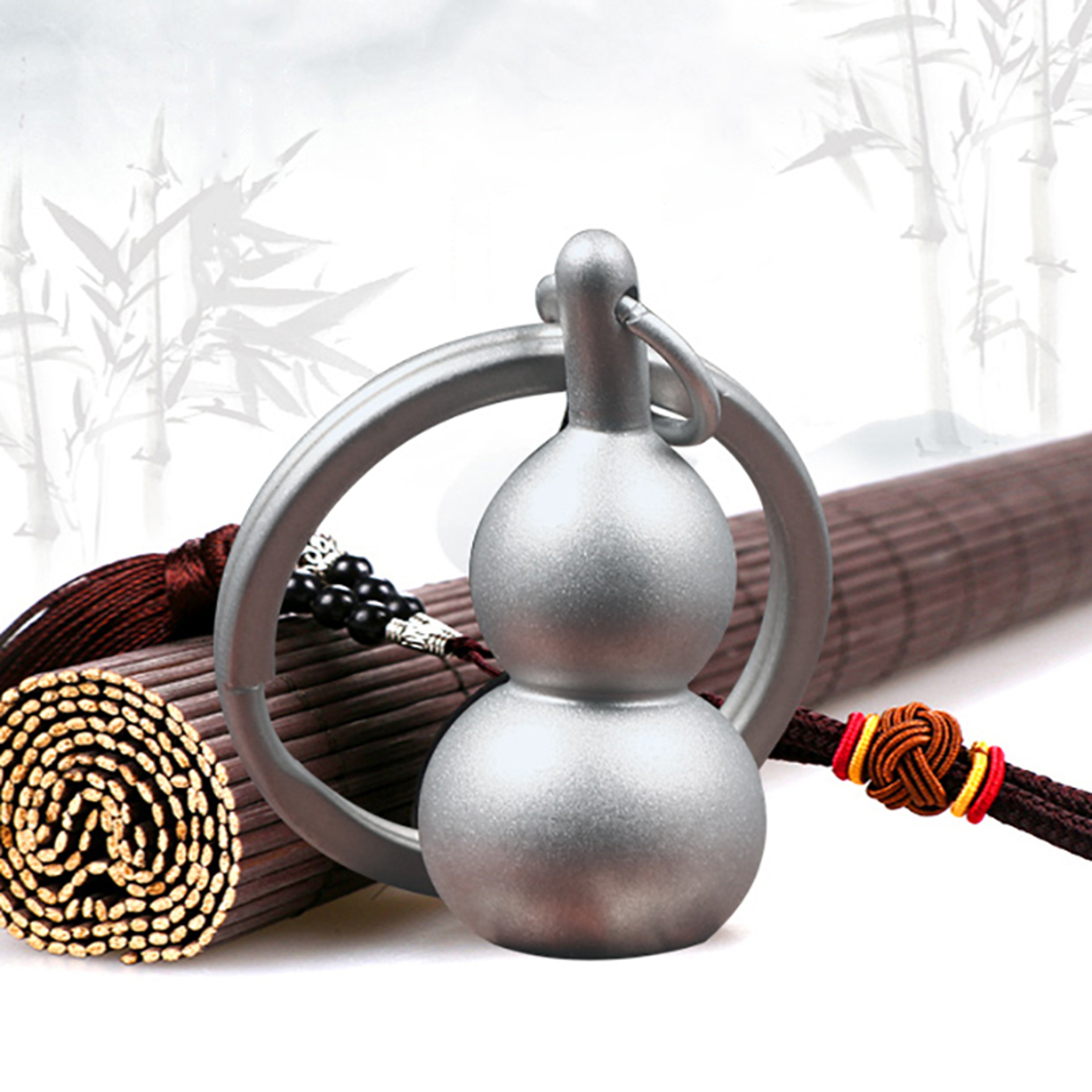 Luxury Titanium Keychain Pendant for Men & Women – Luck Gourd Car Accessory – view 6