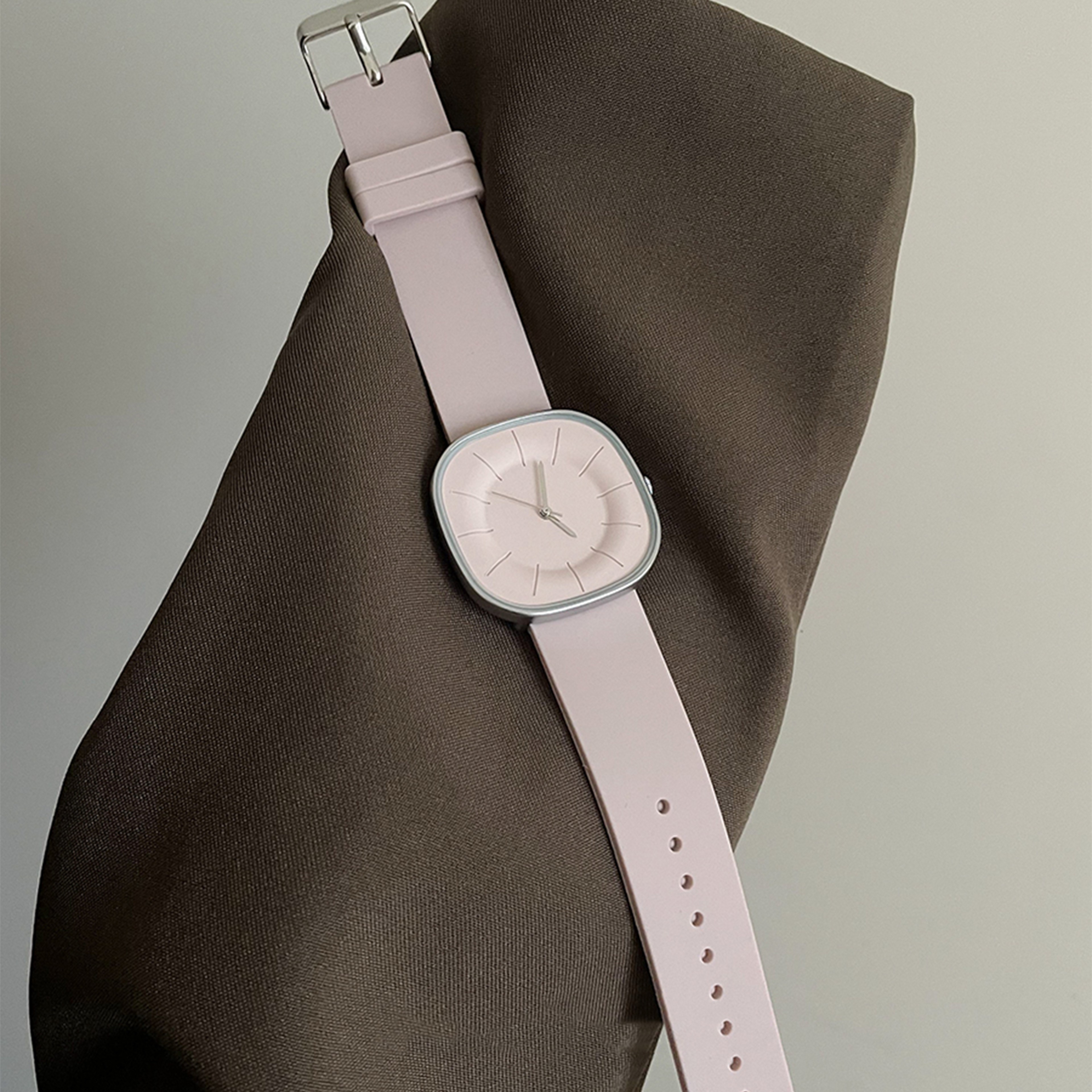 Luxury Womens Square-Face Watch with Silicone Strap – Waterproof Quartz Timepiece – view 3