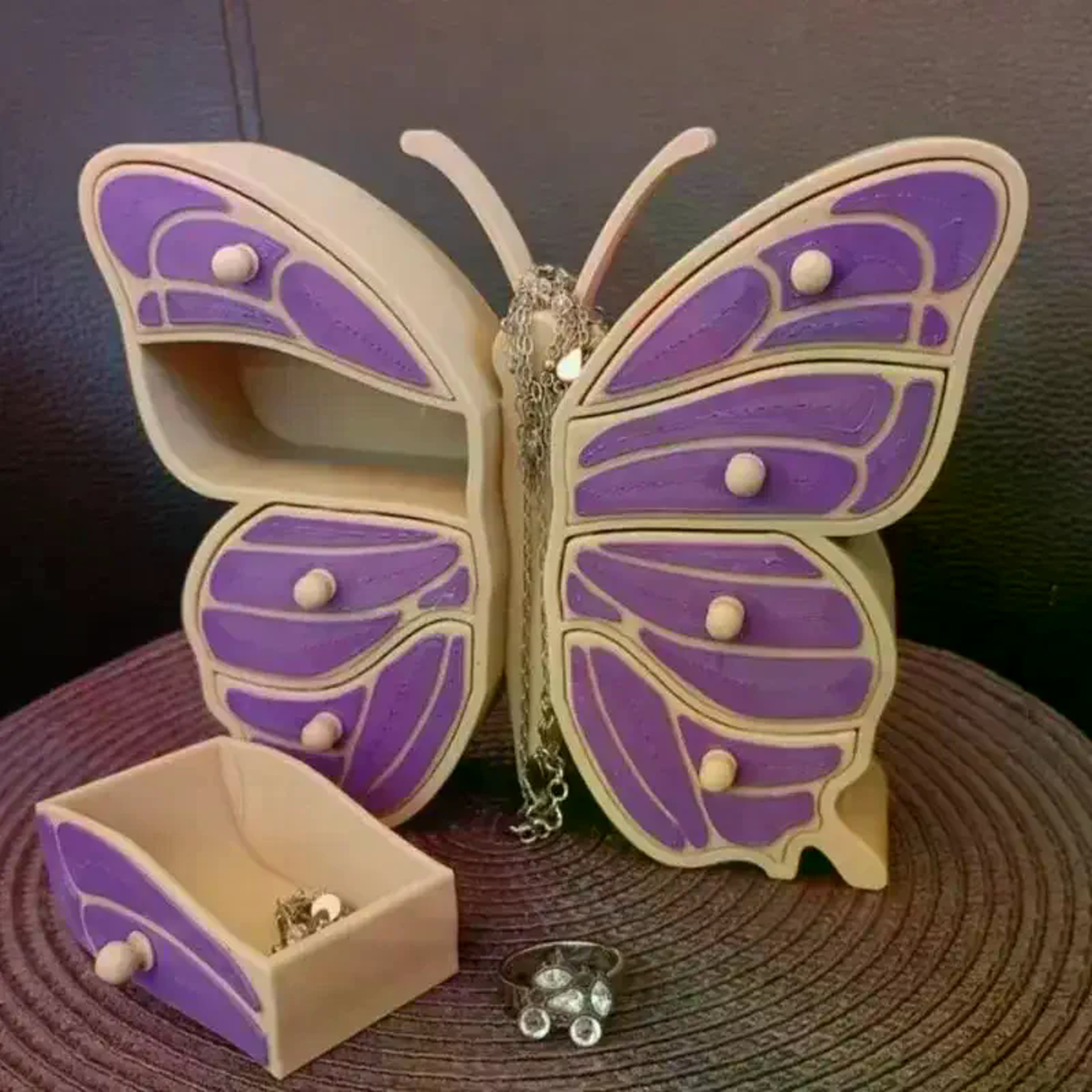 Luxury Multi-Layer Jewelry Box with Large Butterfly Capacity & Desktop Storage – view 1