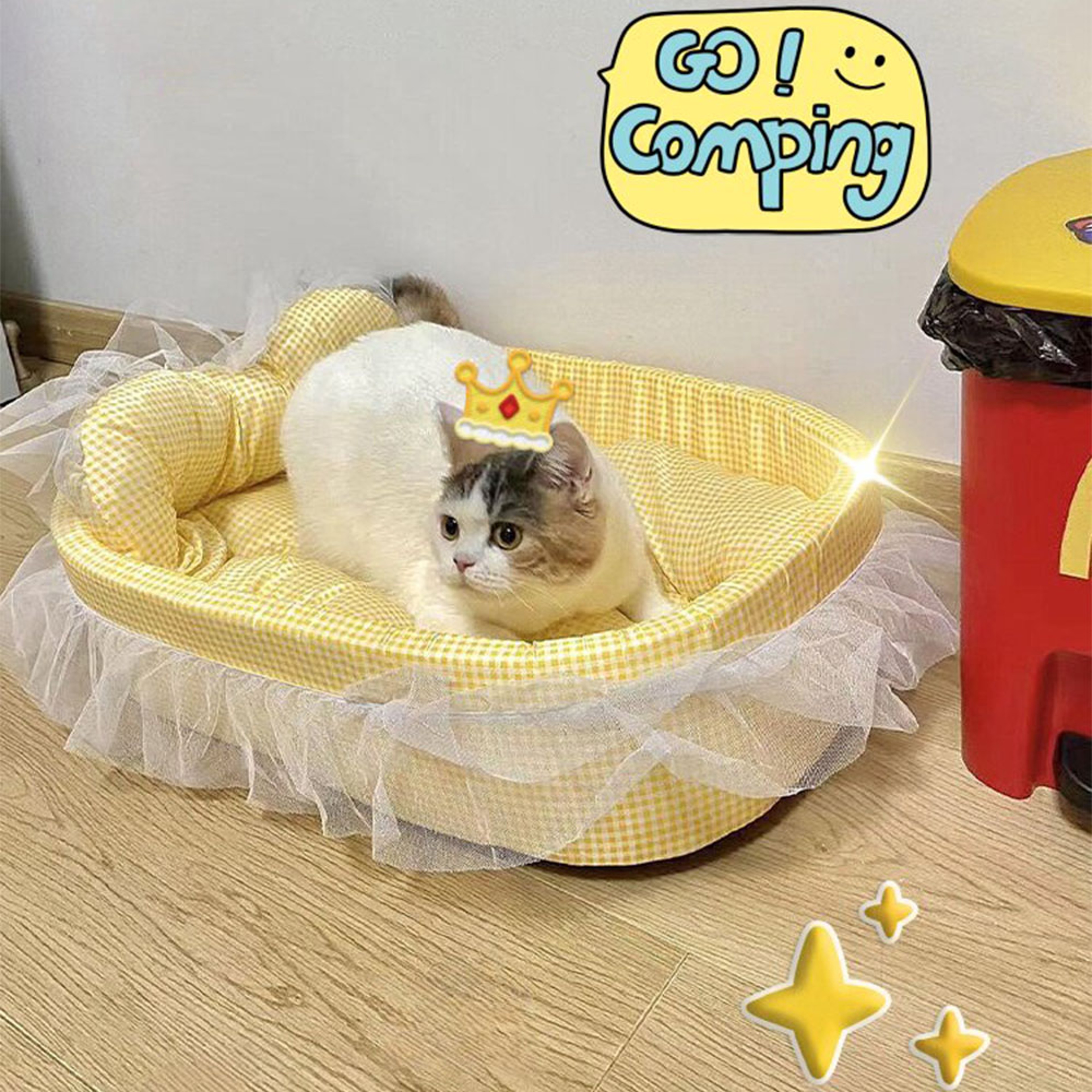 Princess Plush Pet Sofa Bed For Cats  Small Dogs 3