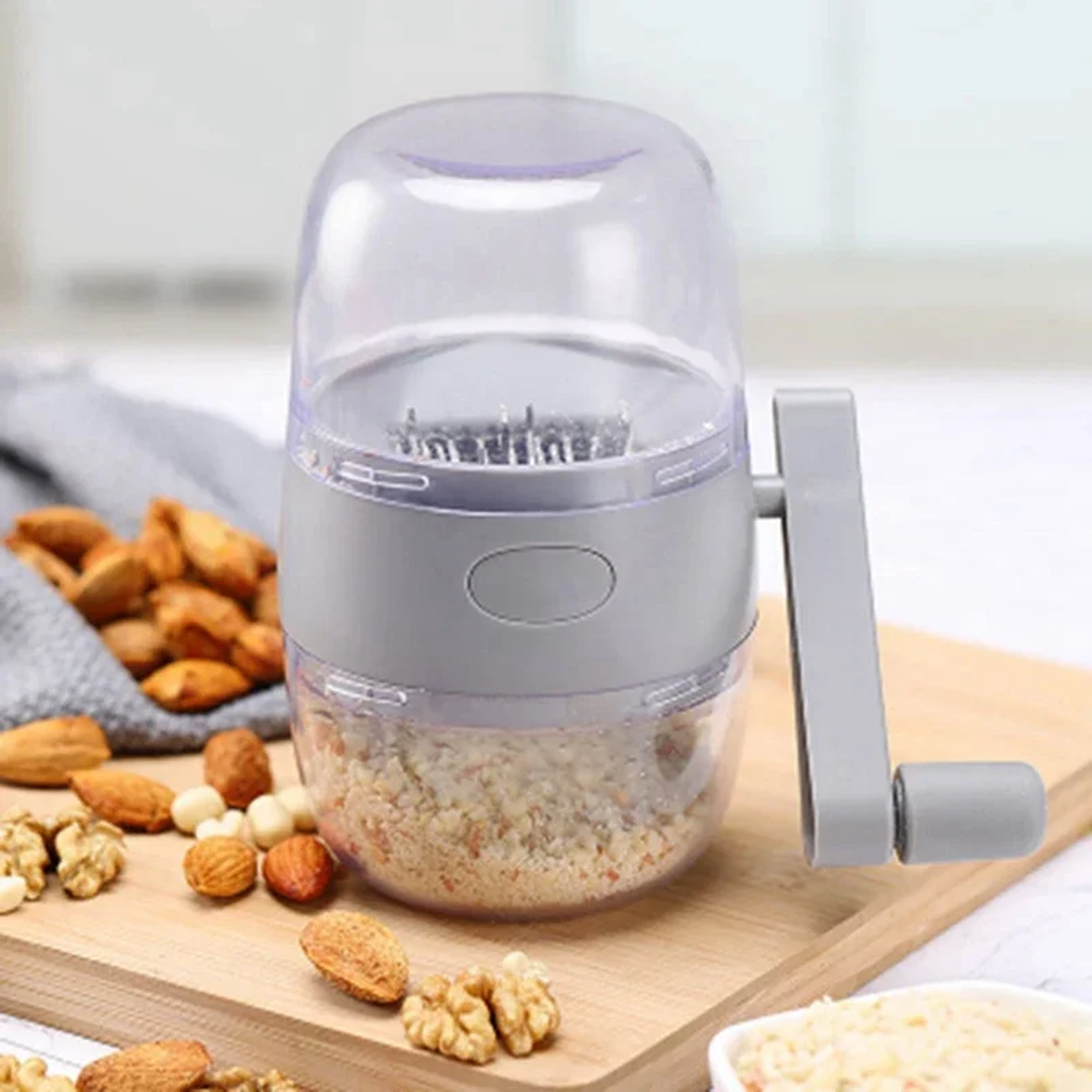 Hand Crank Nut Grinder and Garlic Chopper for Nuts, Spices & Kitchen Prep – view 1