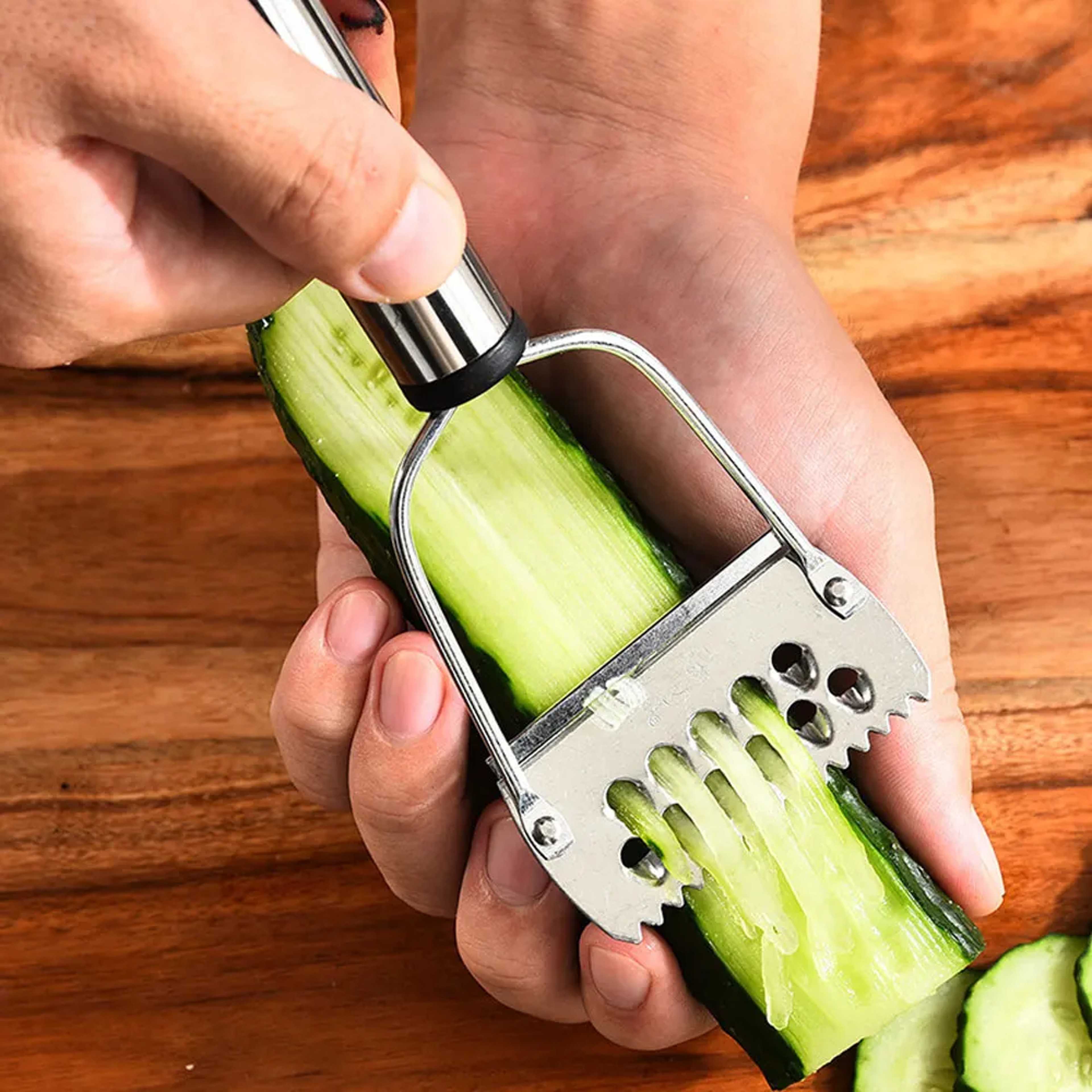 Stainless Steel Multi-Function Vegetable Peeler and Julienne Cutter – view 1