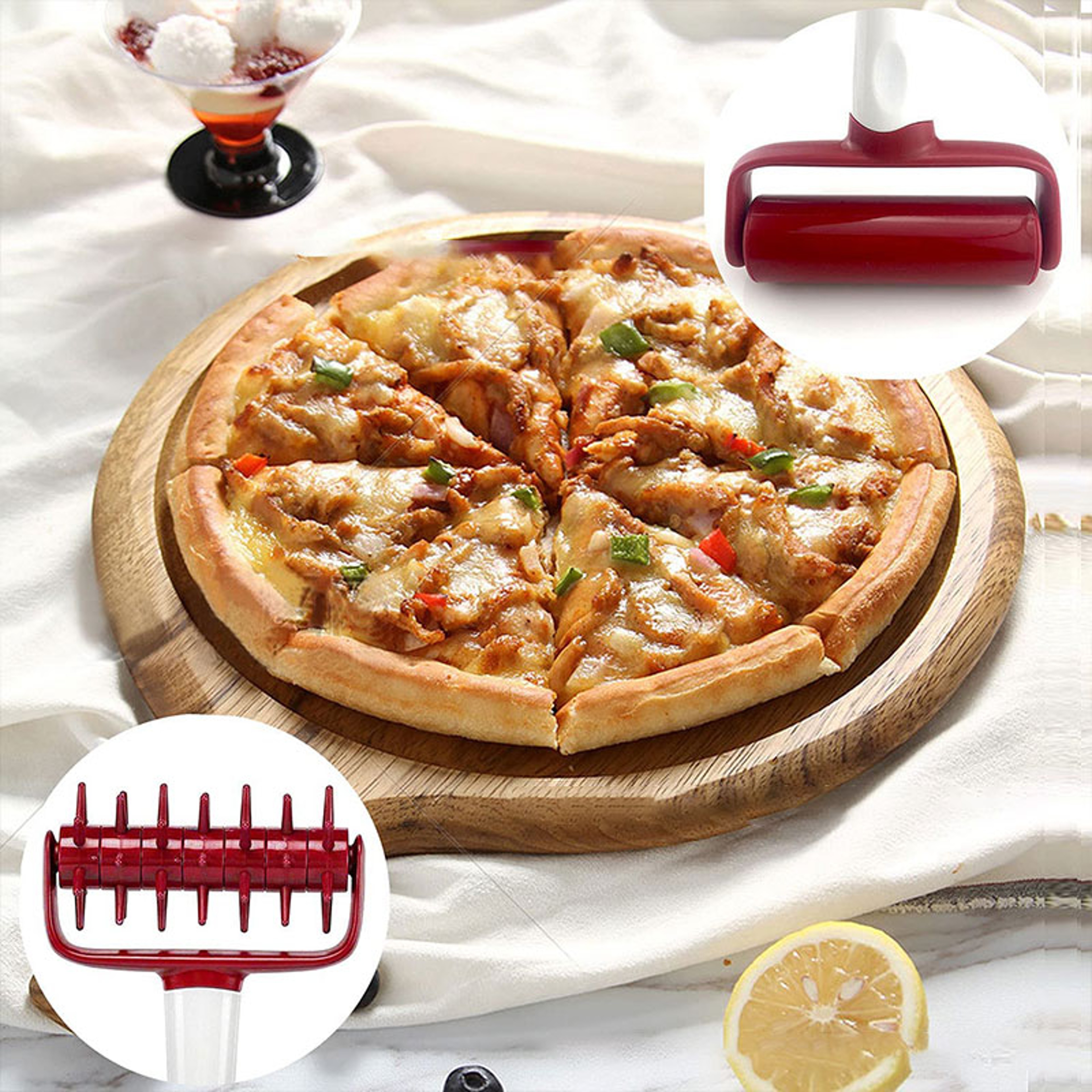 Pizza Dough Docker & Roller Set for Homemade Pizza and Pastry Baking – view 6