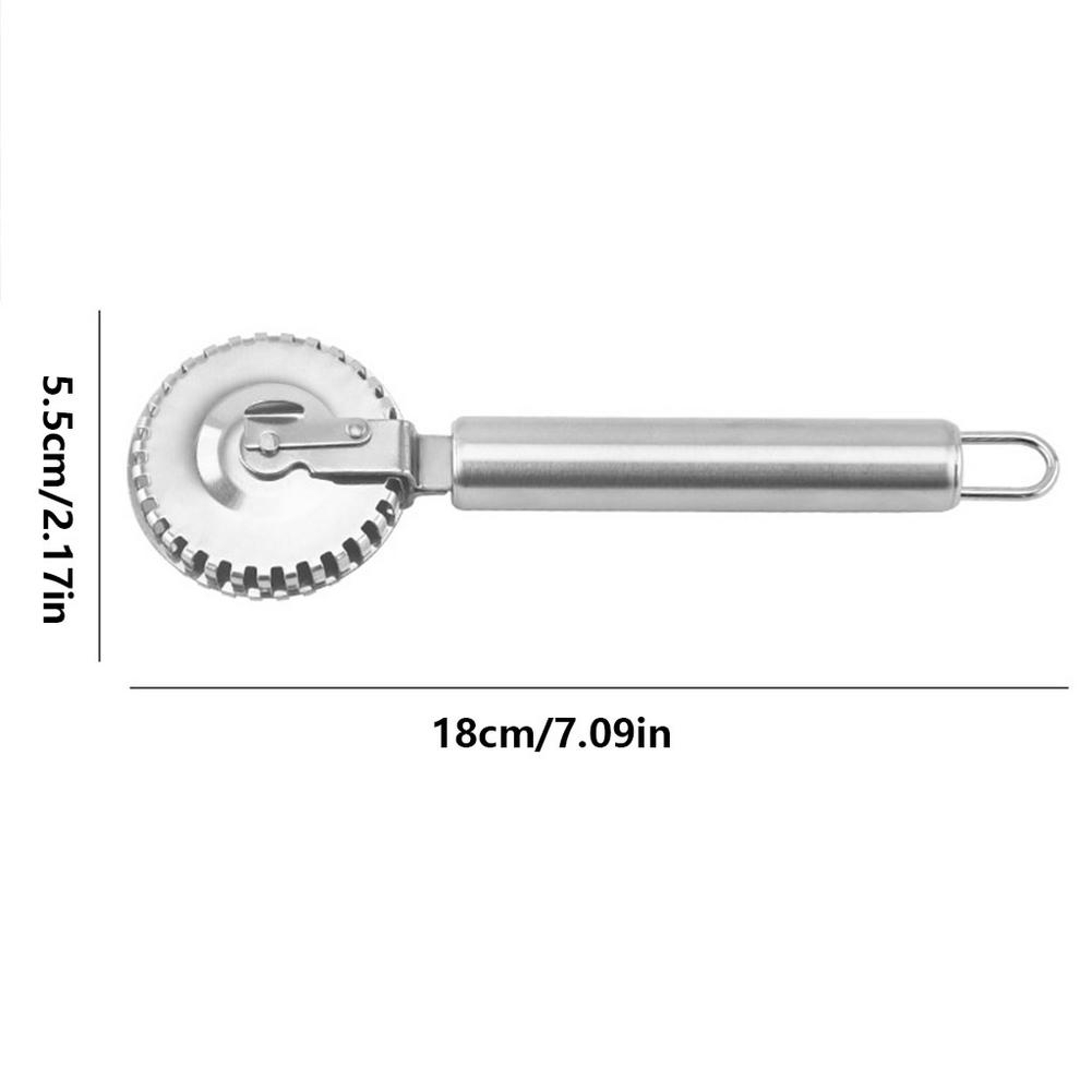 Stainless Steel Pizza Dough Cutter & Pastry Embossing Roller Tool – view 6