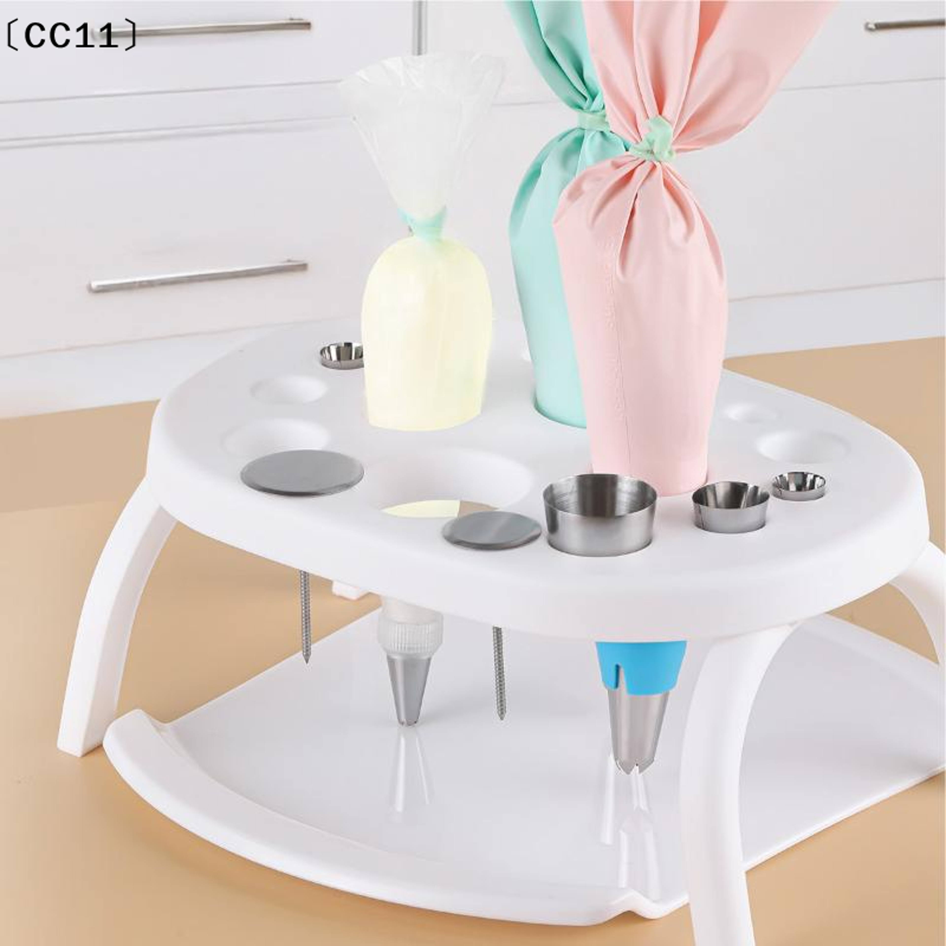 Foldable Piping Bag Holder Stand for Cake Decorating and Pastry Icing Tools – view 1