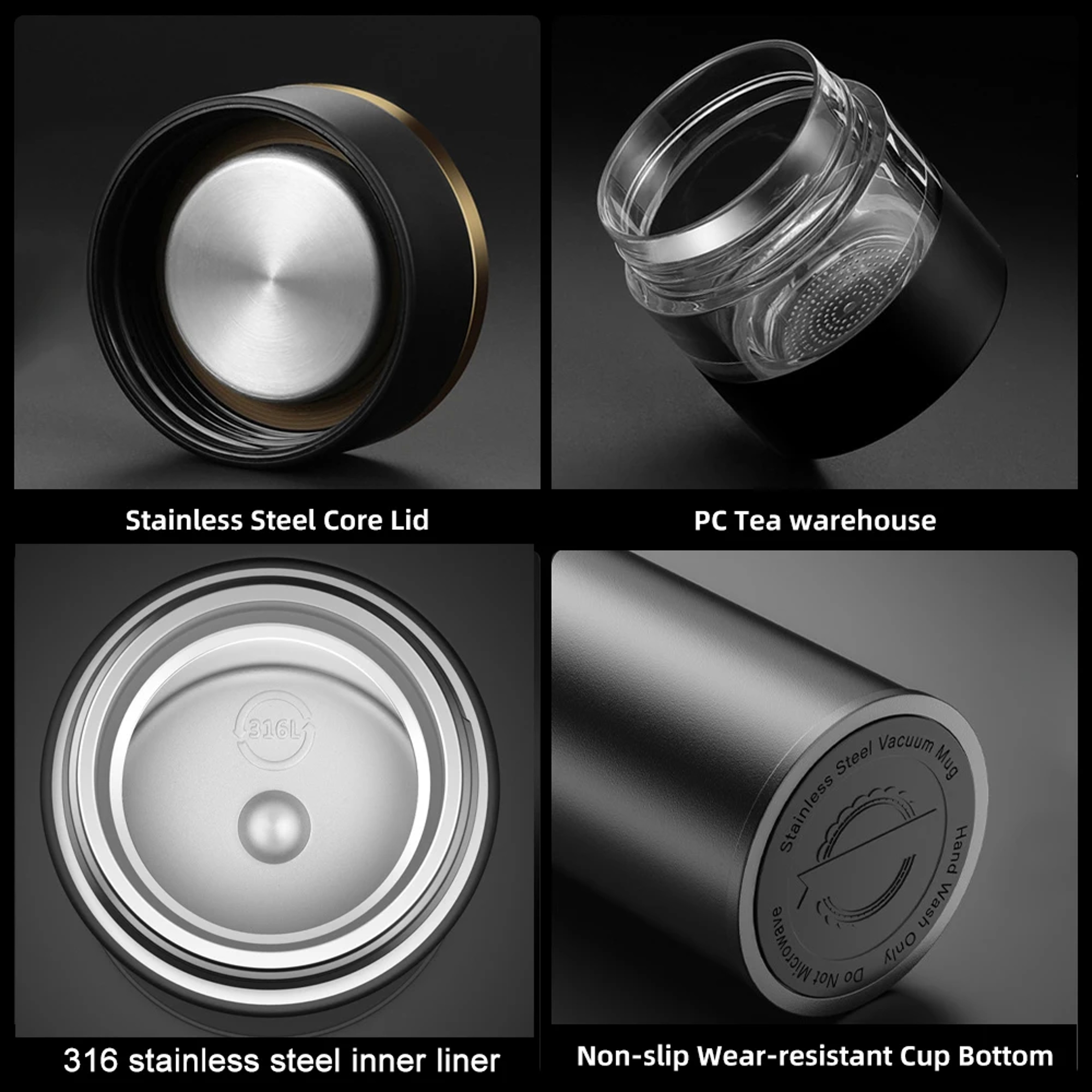 Smart Tea Thermos Bottle With LED Temperature Display  Infuser Stainless Steel Vacuum Flask 1