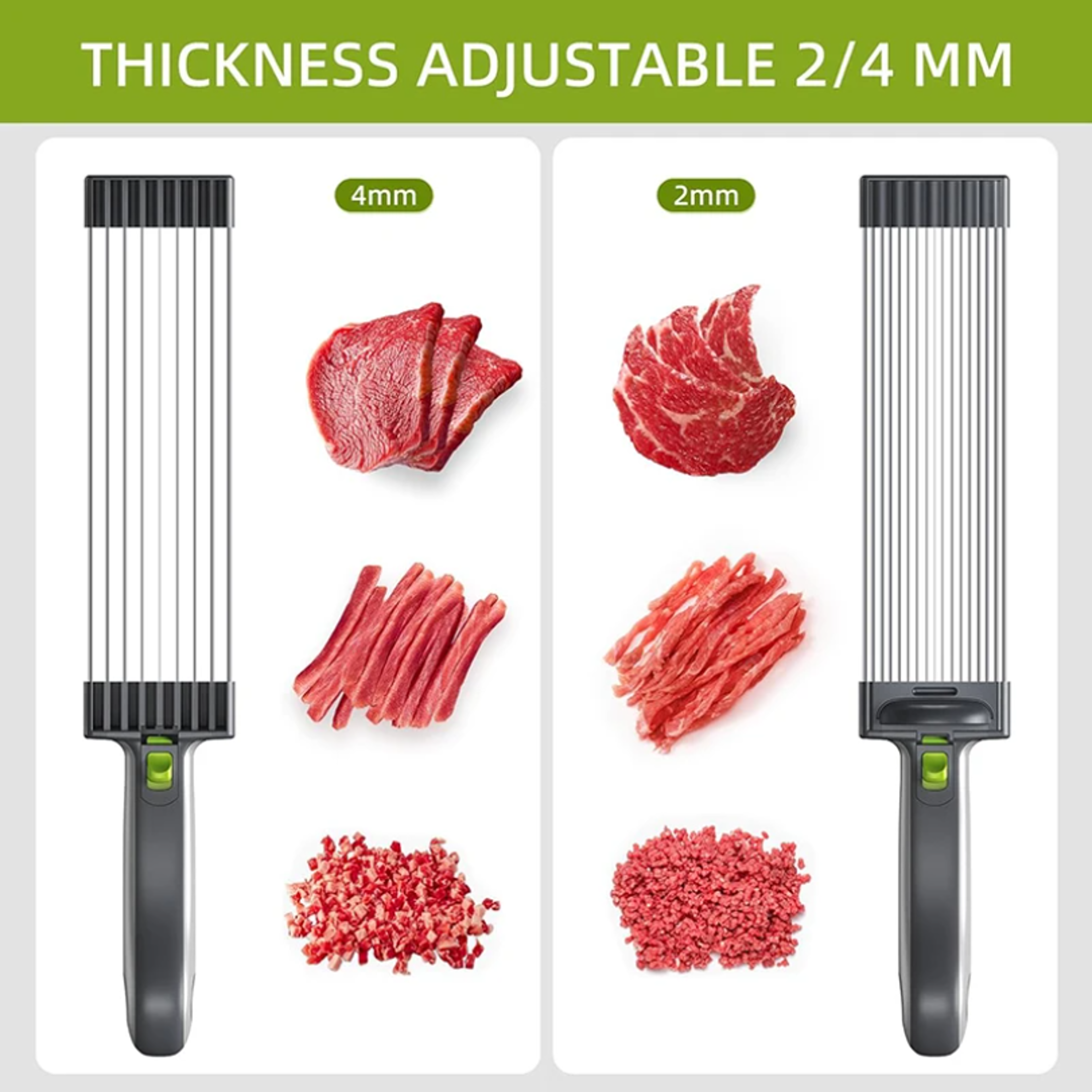 Adjustable Stainless Steel Manual Meat Slicer for Fresh Meat and Jerky Cutting – view 4