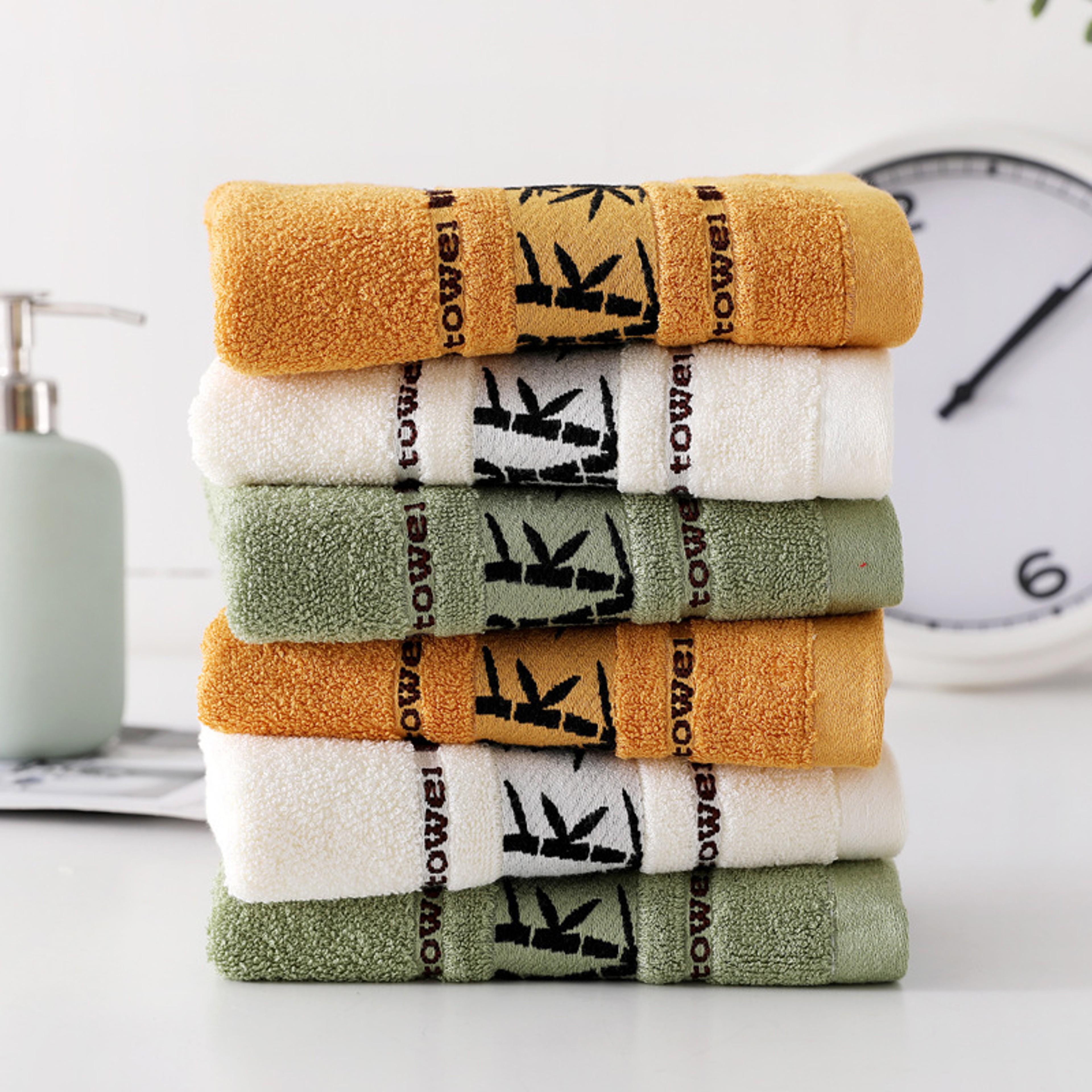 Bamboo Fiber Bath Towel Set Soft Quick Dry Towels For Bathroom And Spa Use 3