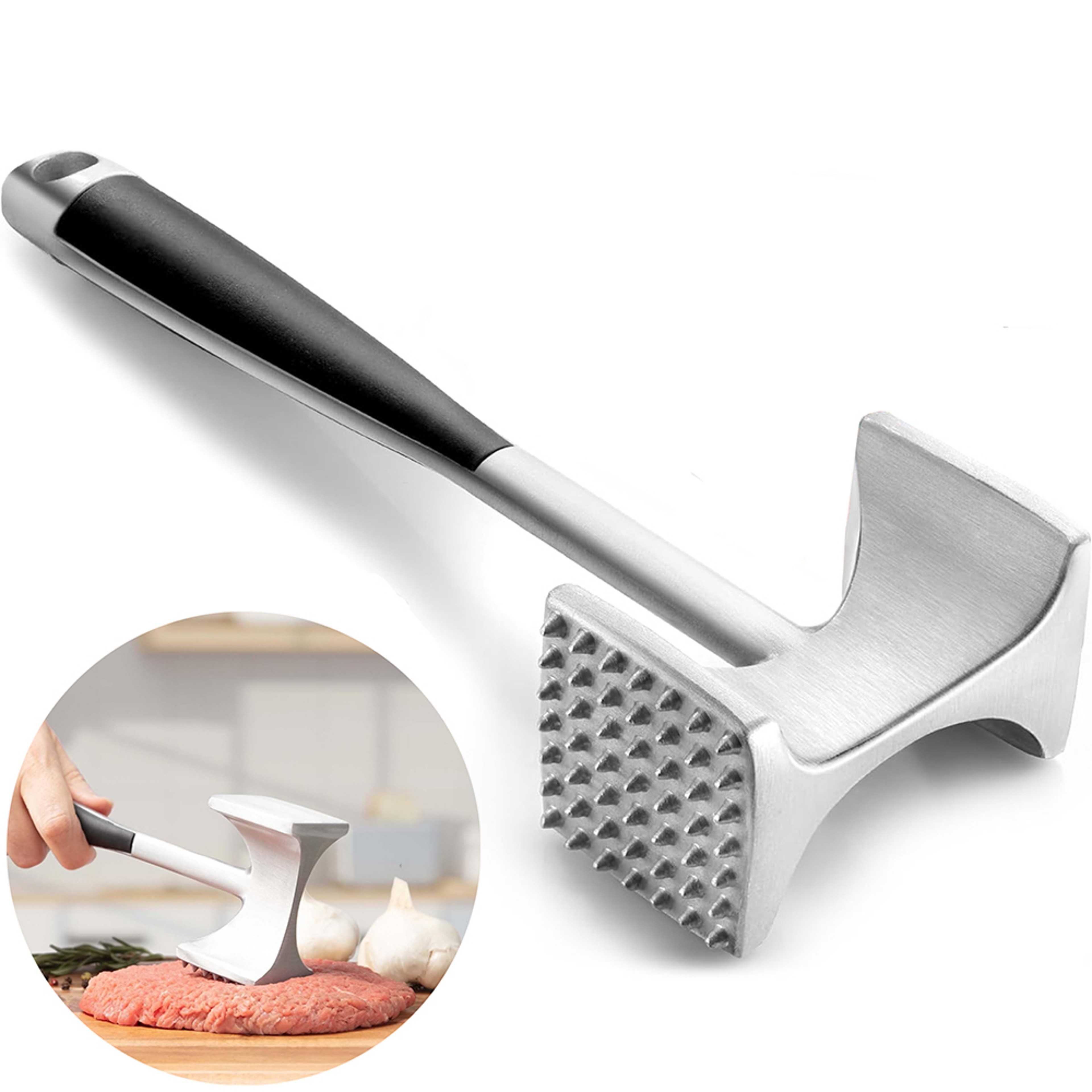 Premium Meat Tenderizer Hammer with Non-Slip Grip for Juicy Steaks and Easy Meal Prep – view 1