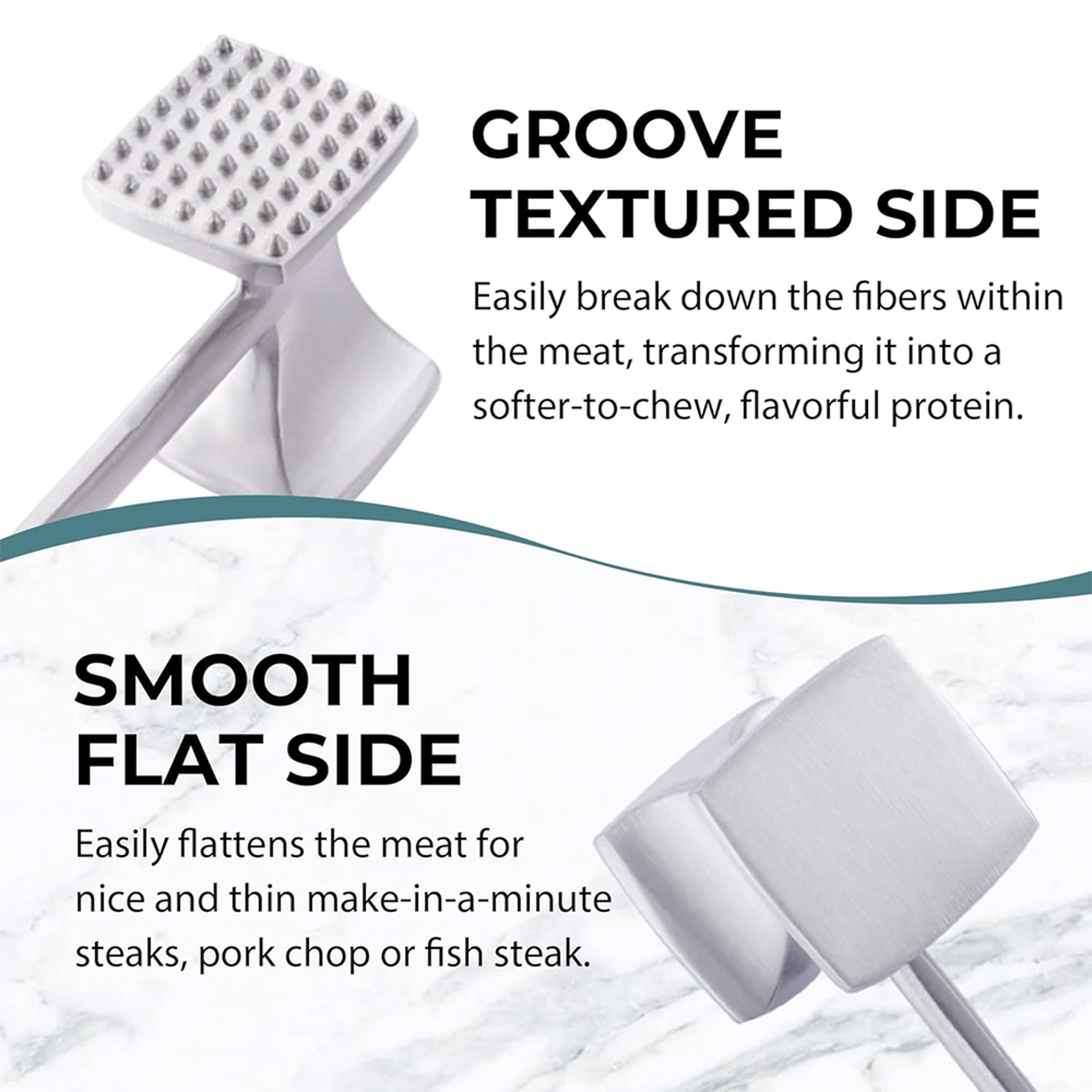 Premium Meat Tenderizer Hammer with Non-Slip Grip for Juicy Steaks and Easy Meal Prep – view 4