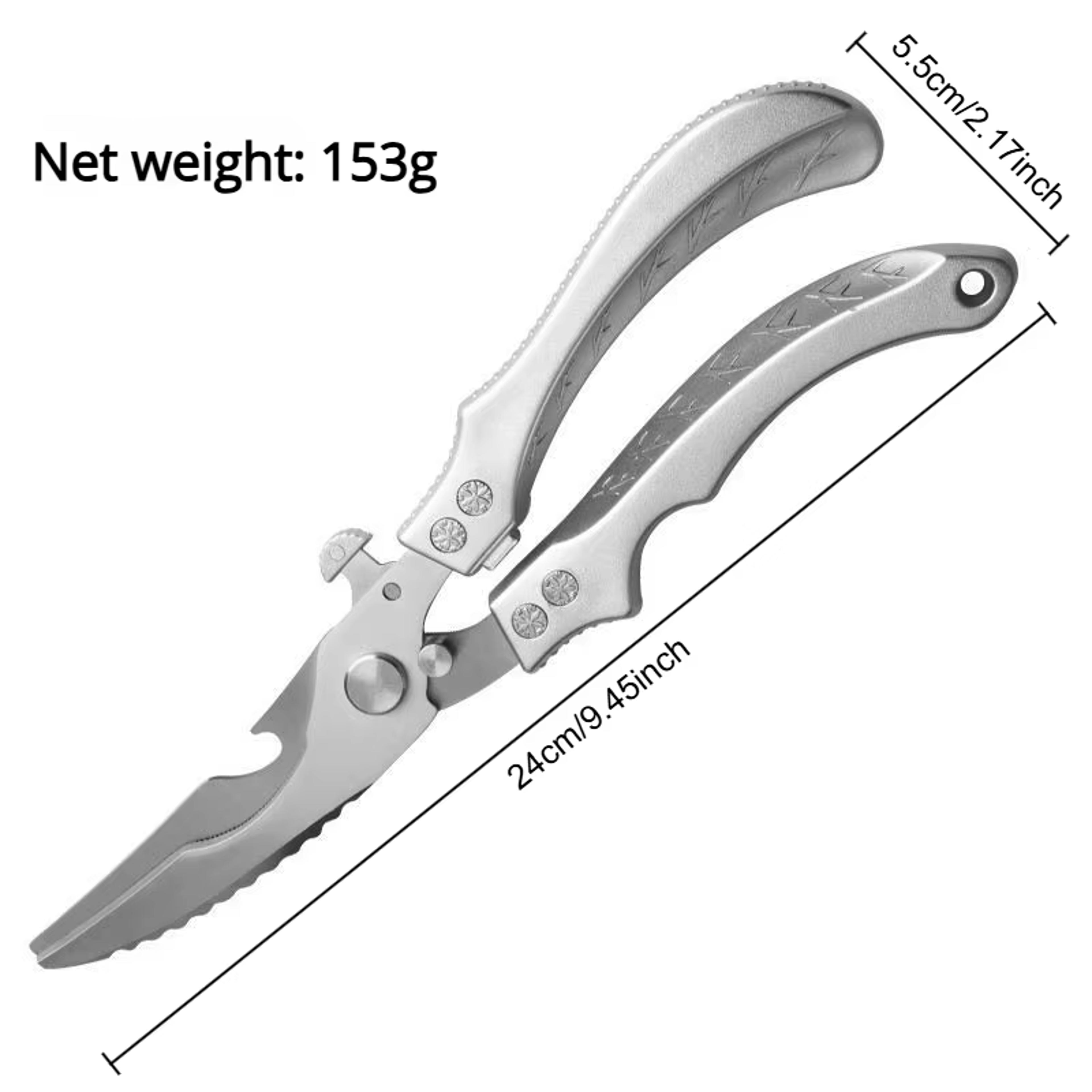 ProCut Stainless Steel Kitchen Shears Heavy Duty Bone Cutting Scissors 5
