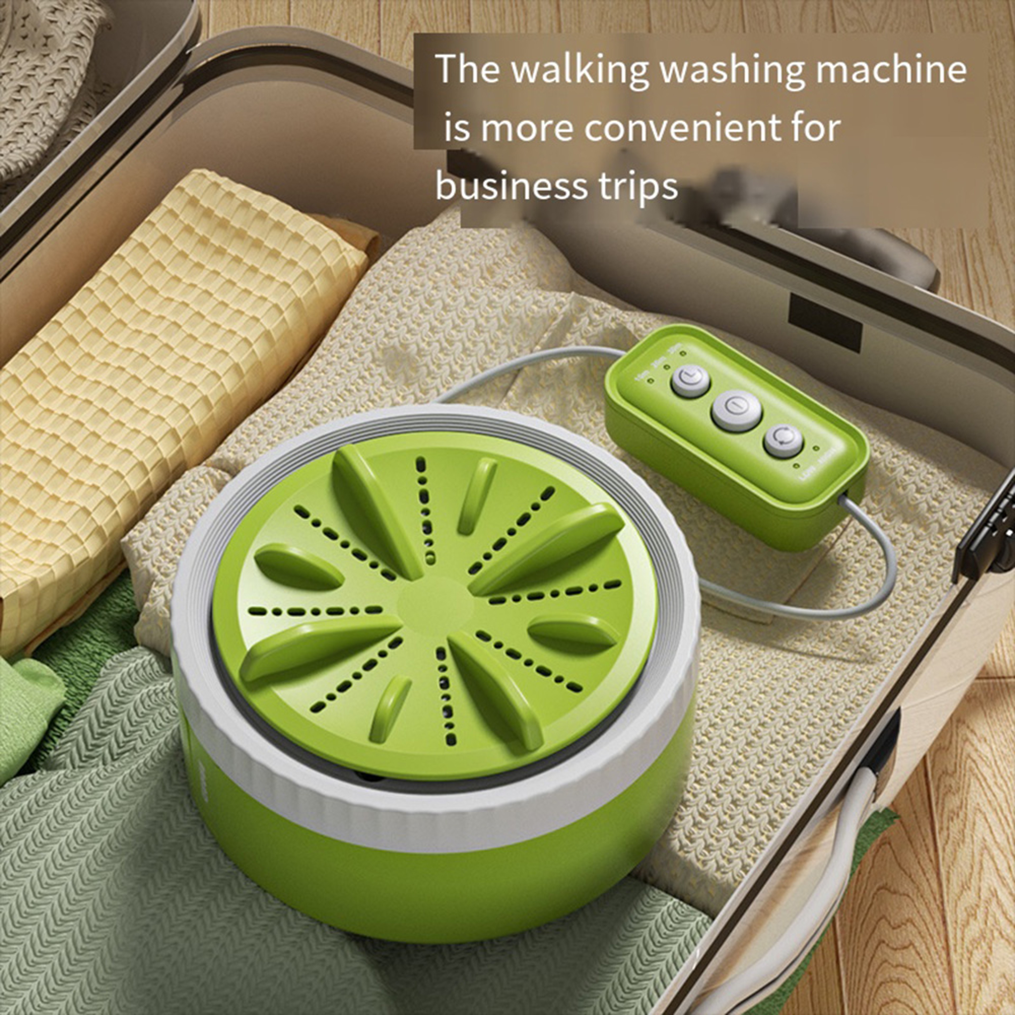 AquaSpin Portable Mini Washing Machine USB Ultrasonic Washer For Travel  Delicates 3