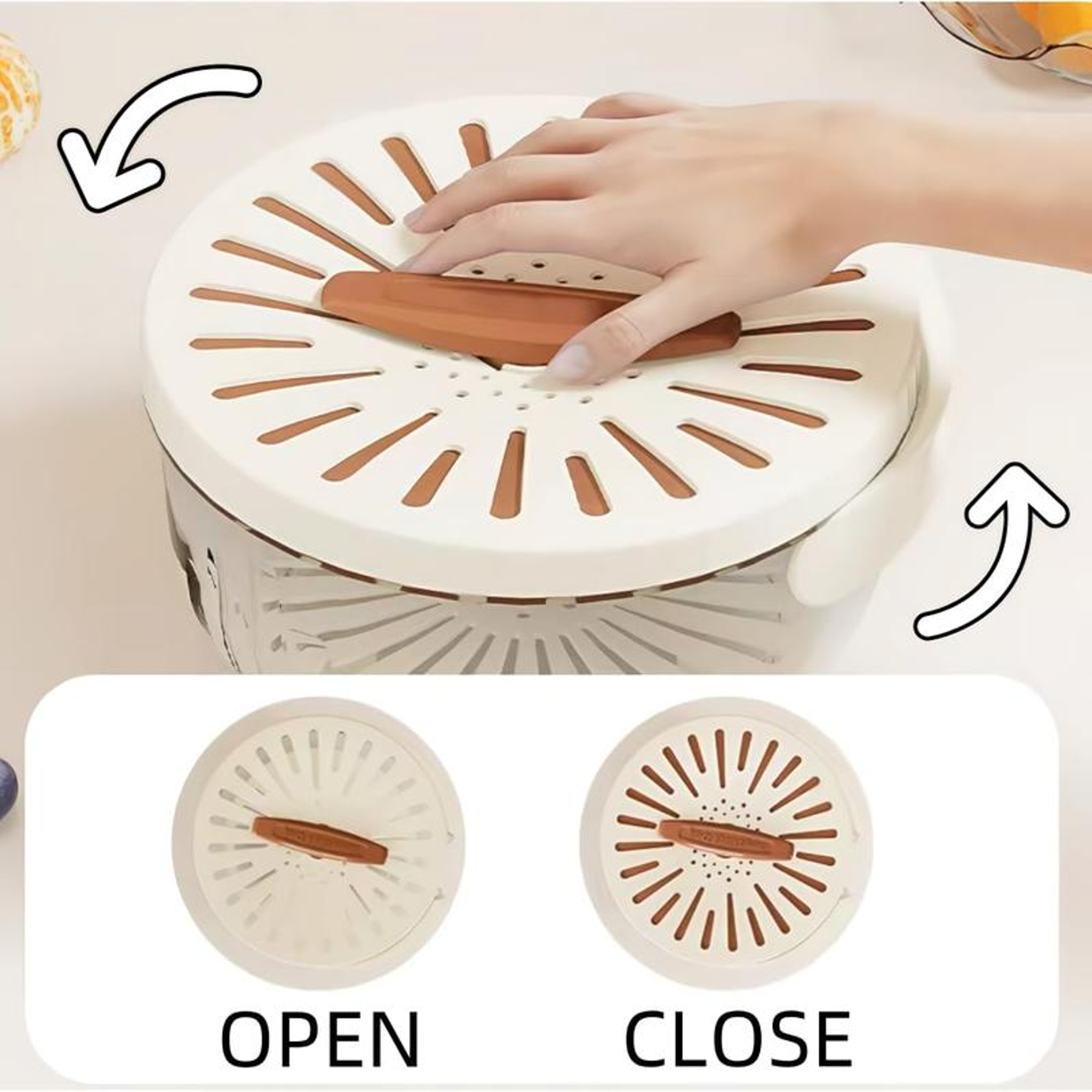 FreshKeep Foldable Vegetable Washing Basket & Fridge Storage Drain Container – view 4