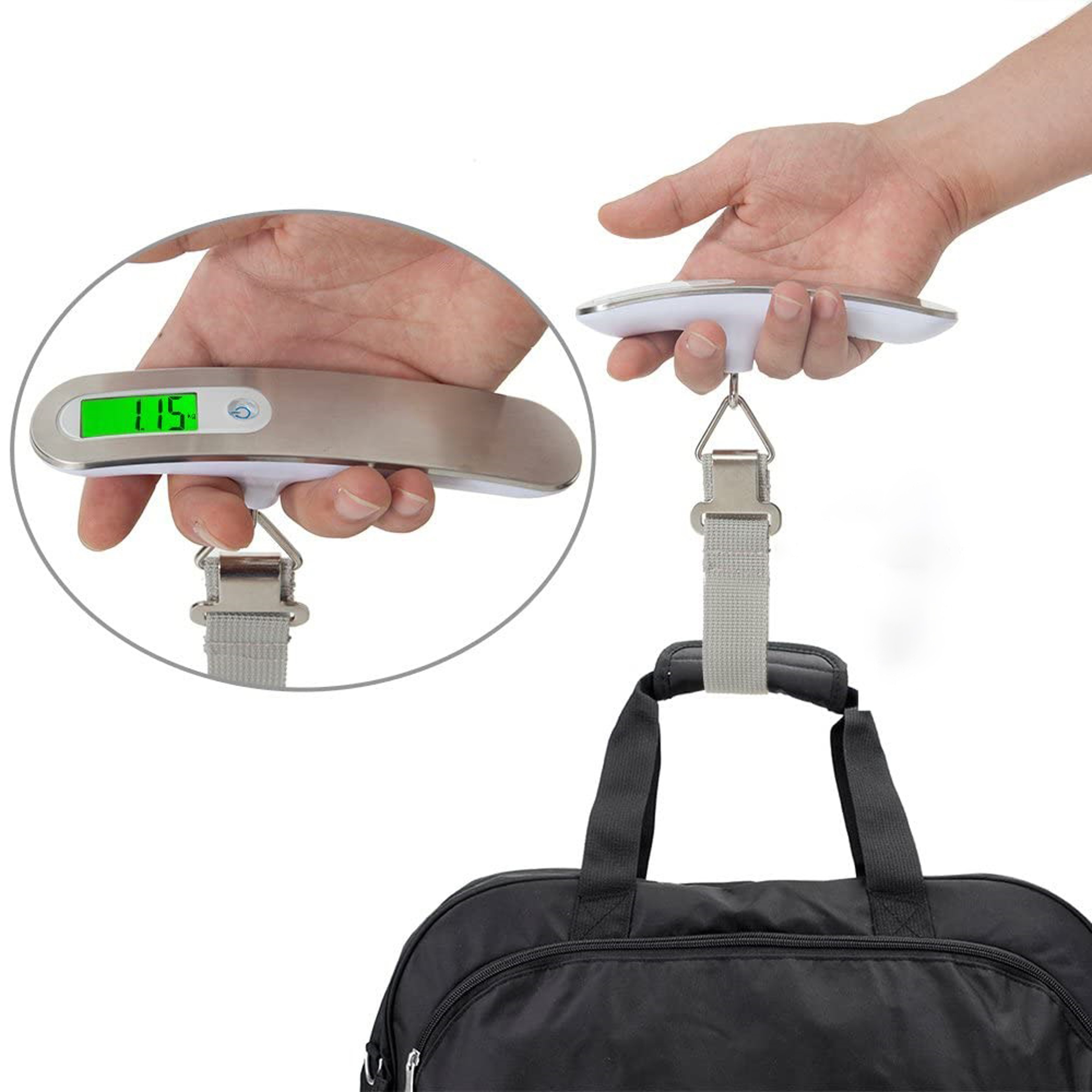 SmartGrip Digital Luggage Scale with LCD Display for Travel Bags and Suitcases – view 4