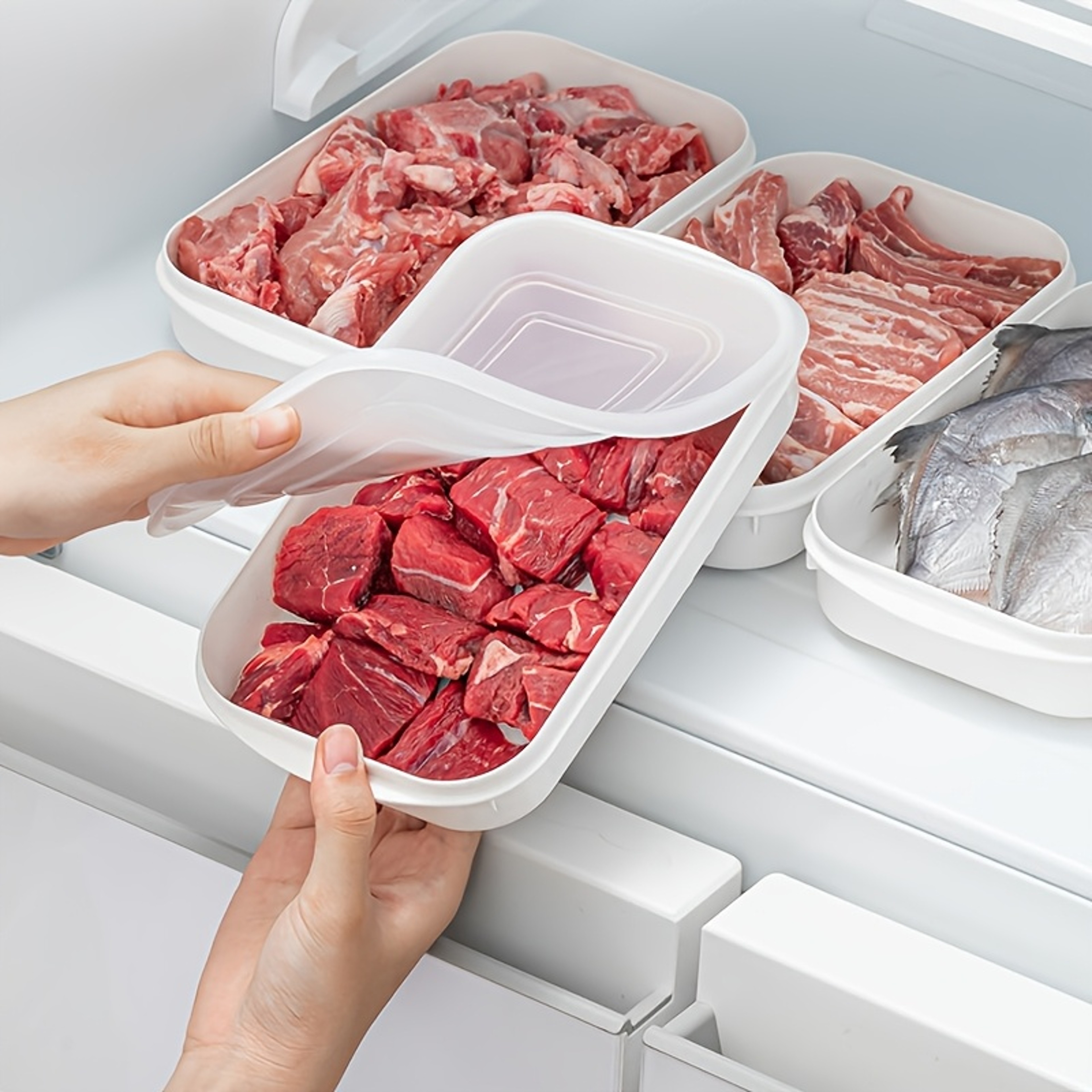 FreshLock Reusable Food Storage Containers Set With Lids Stackable Bento Boxes For Freezer  Meal Pr 2